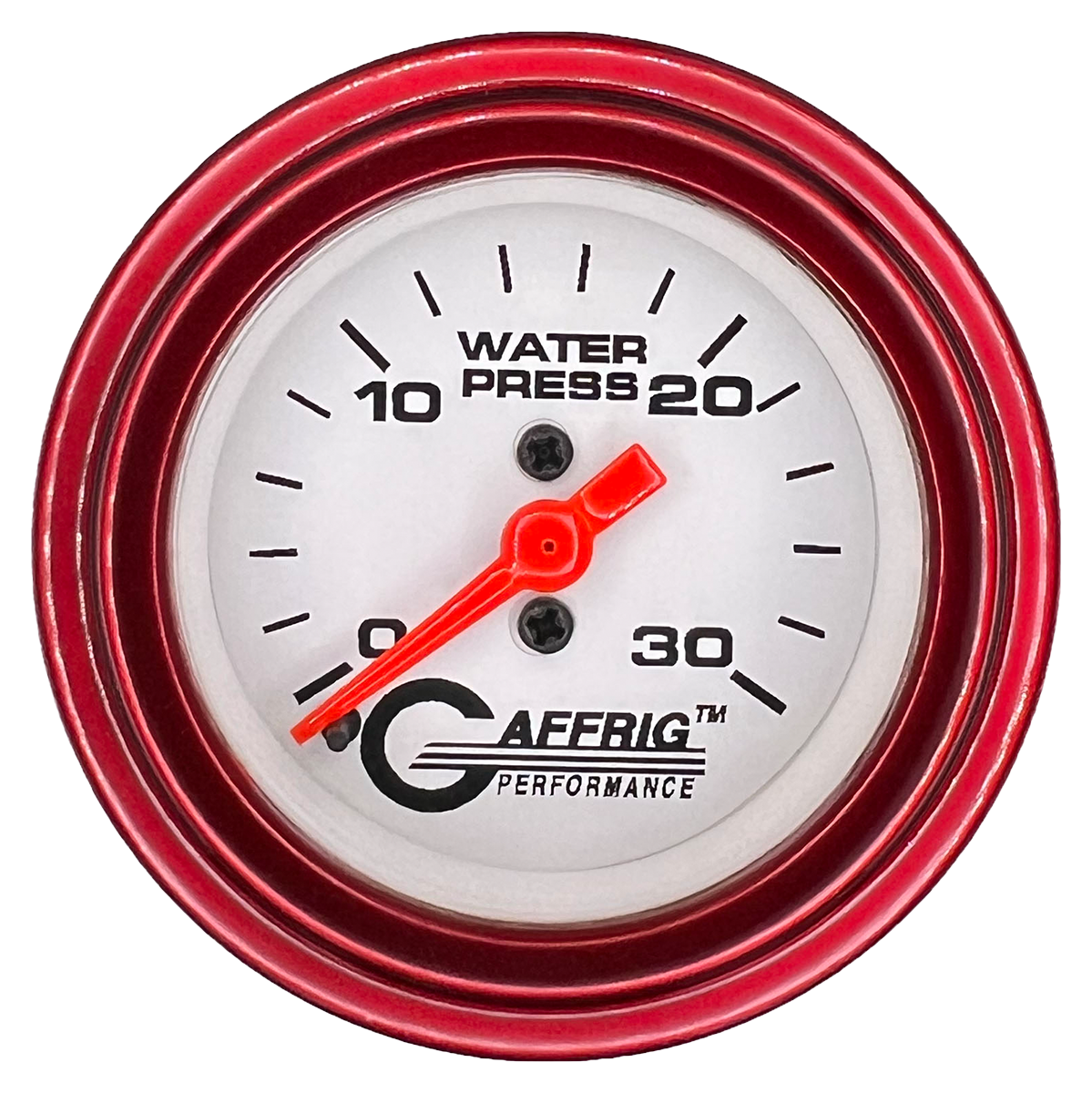 #196522 2 INCH MECHANICAL WATER PRESS. 0-30 PSI WHITE Red / Step