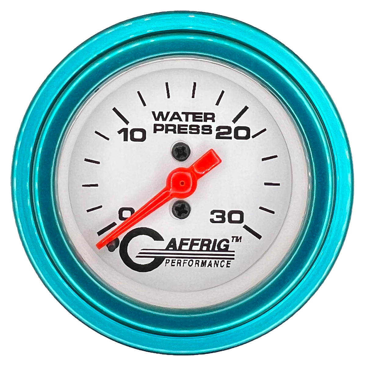 #196522 2 INCH MECHANICAL WATER PRESS. 0-30 PSI WHITE Teal / Step