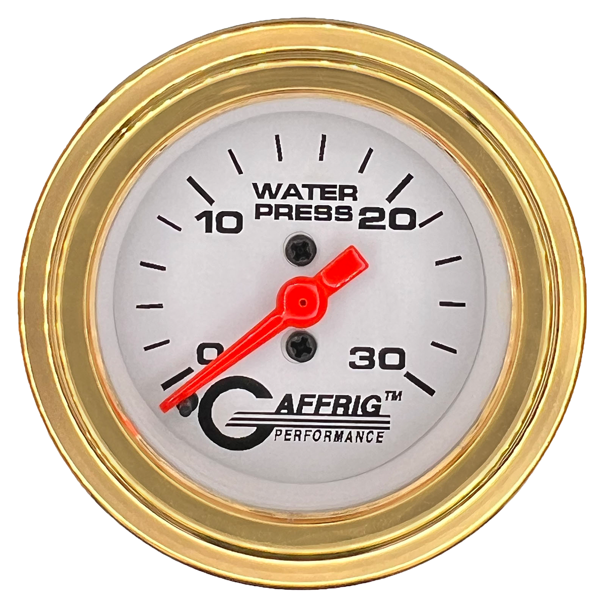 #196522 2 INCH MECHANICAL WATER PRESS. 0-30 PSI WHITE Gold / Step
