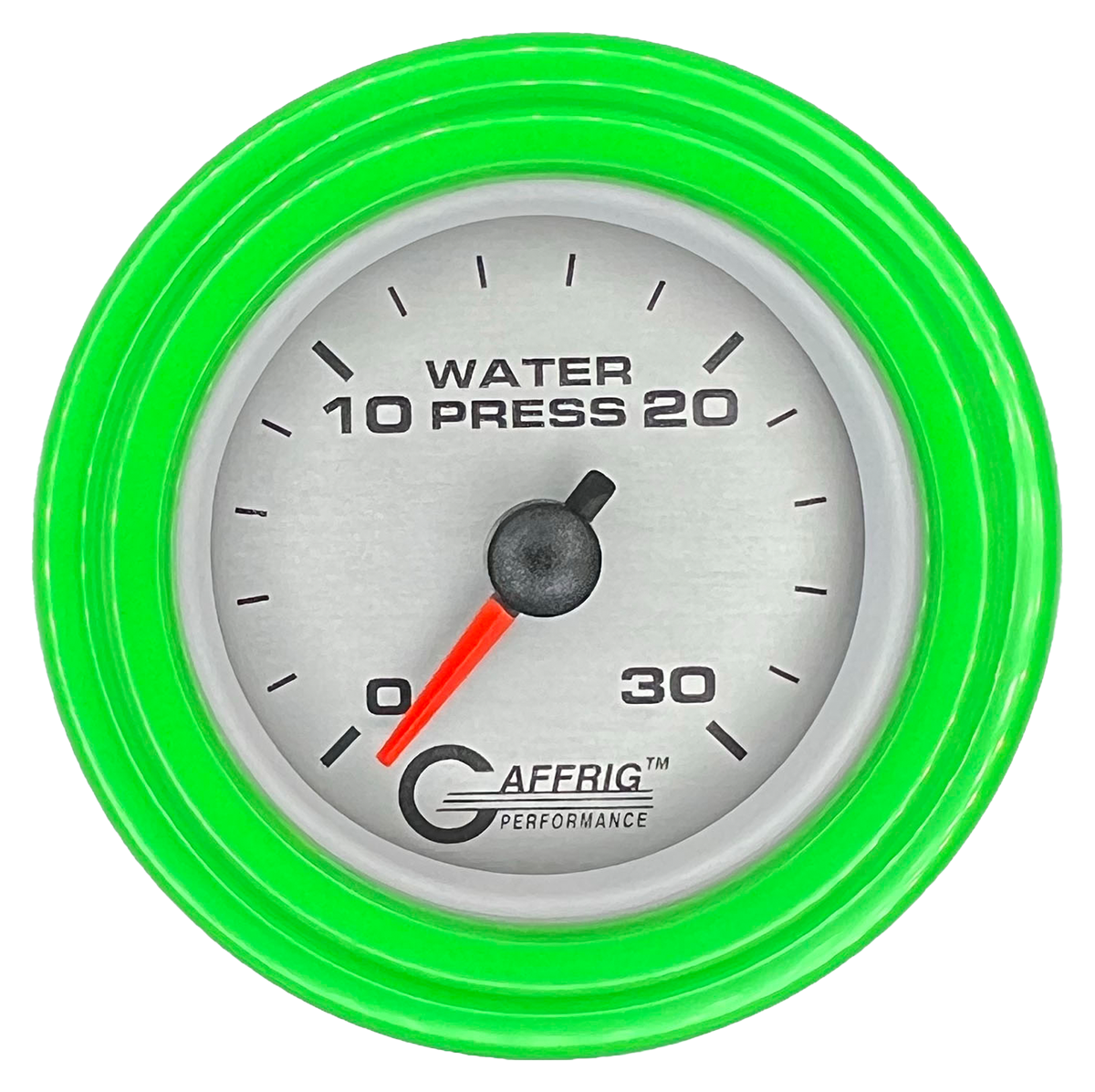 #196822 2 INCH MECHANICAL WATER PRESS. 0-30 PSI PLATINUM Lime Green / Step
