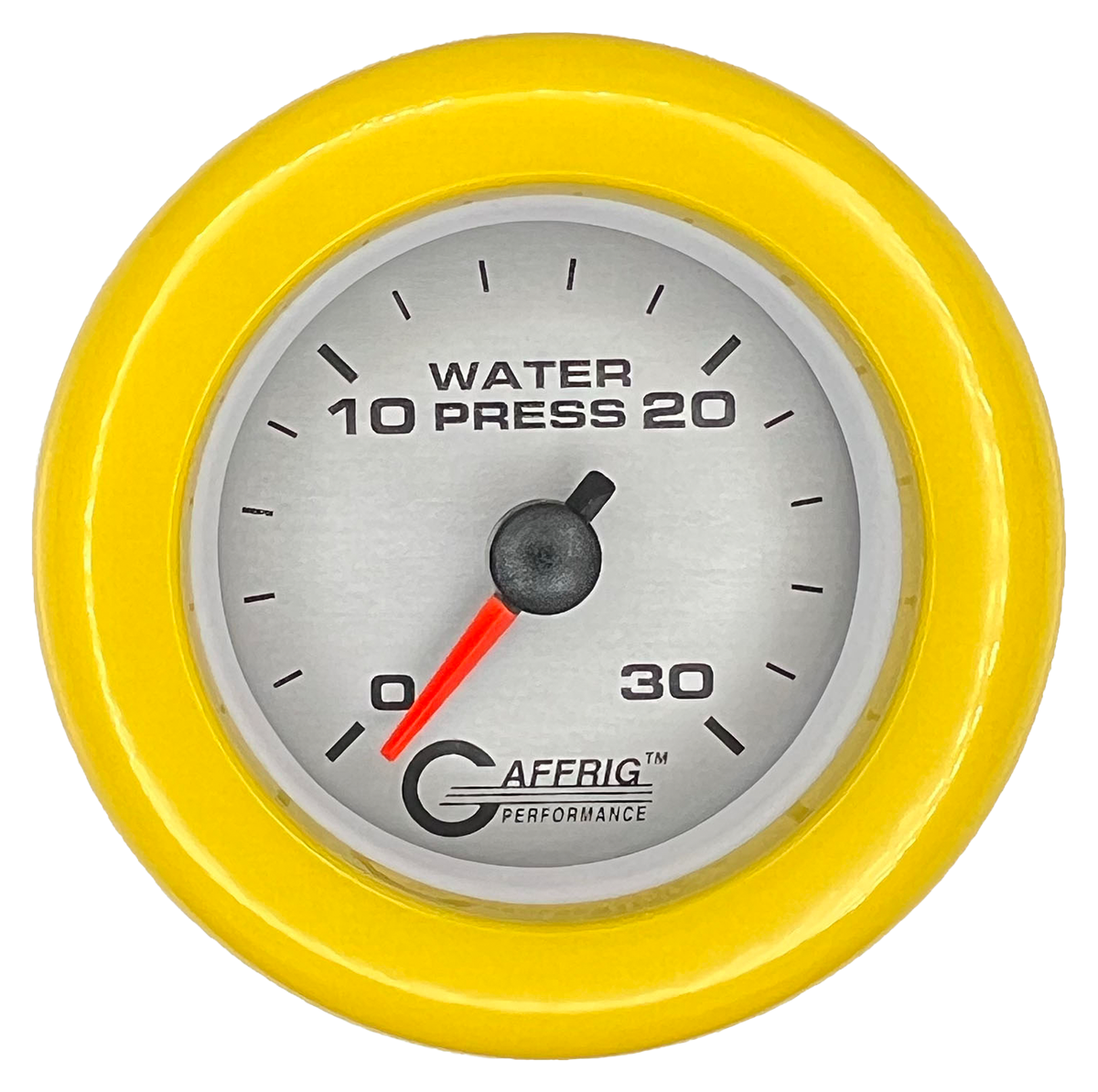 #196822 2 INCH MECHANICAL WATER PRESS. 0-30 PSI PLATINUM Yellow / Step