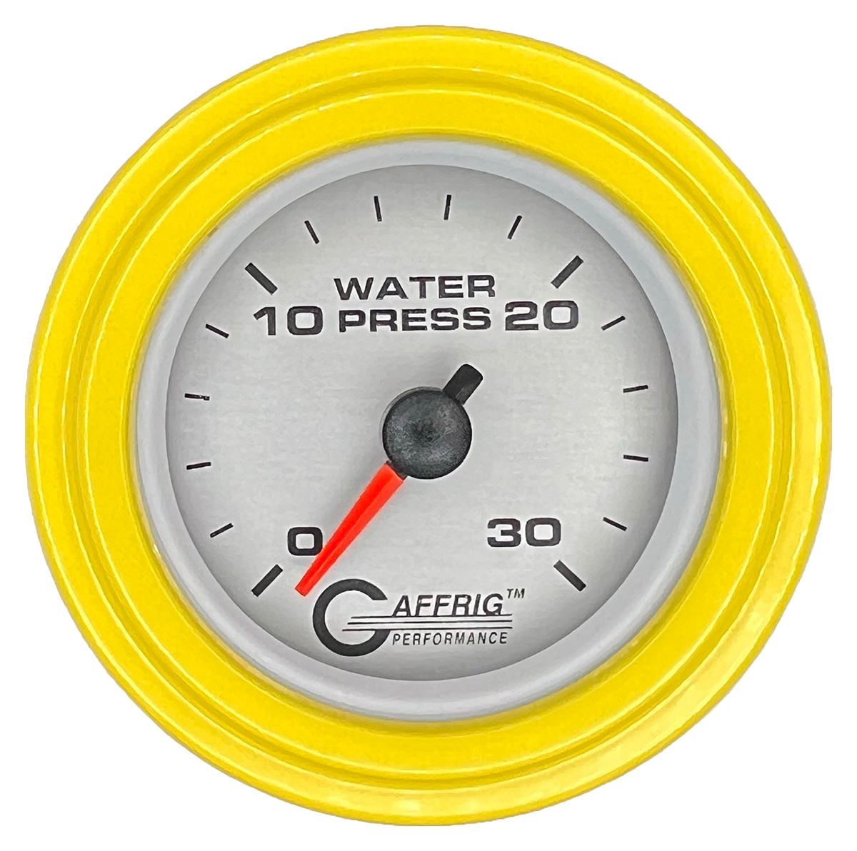 #196822 2 INCH MECHANICAL WATER PRESS. 0-30 PSI PLATINUM Yellow / Step