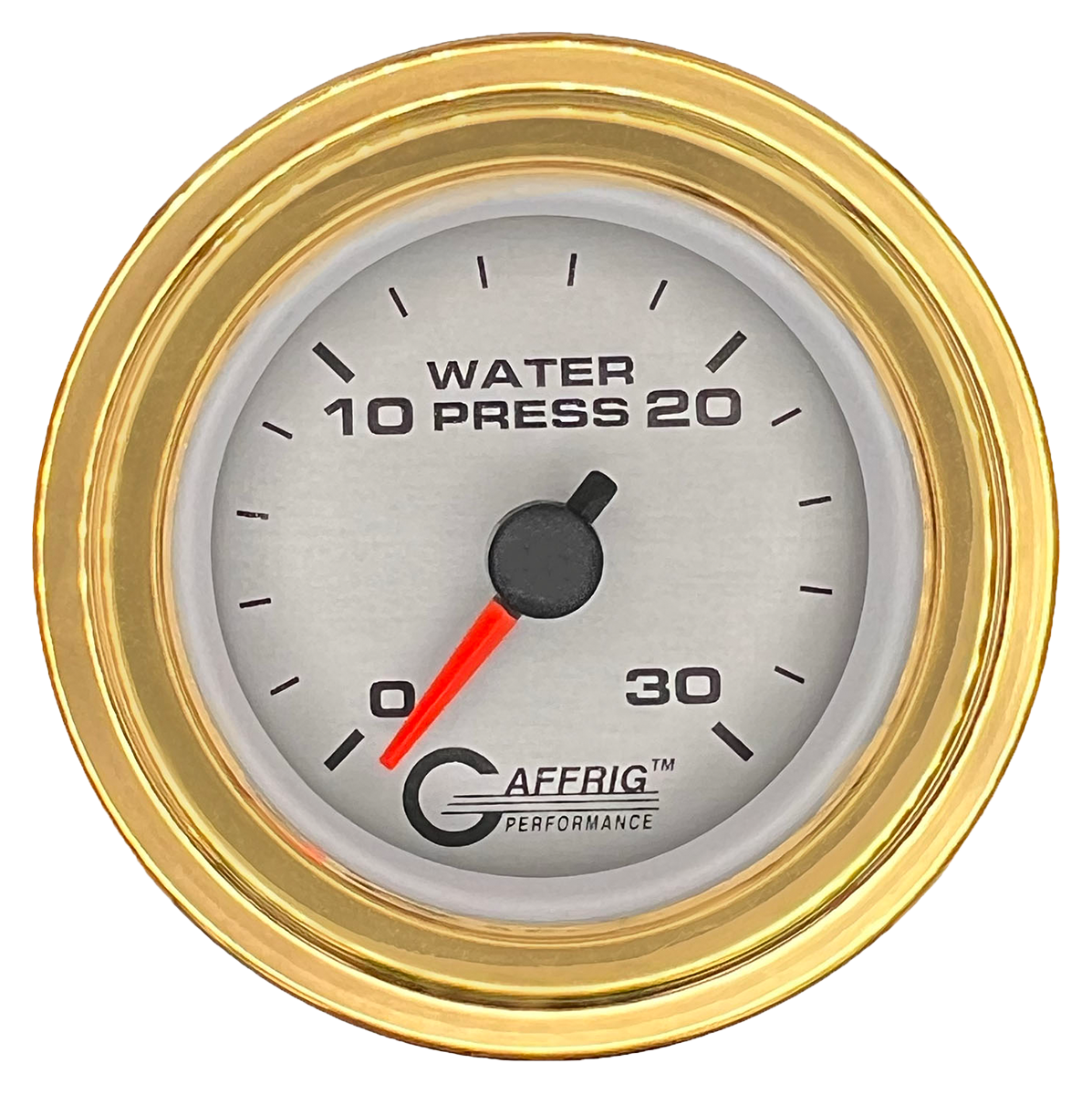 #196822 2 INCH MECHANICAL WATER PRESS. 0-30 PSI PLATINUM Gold / Step