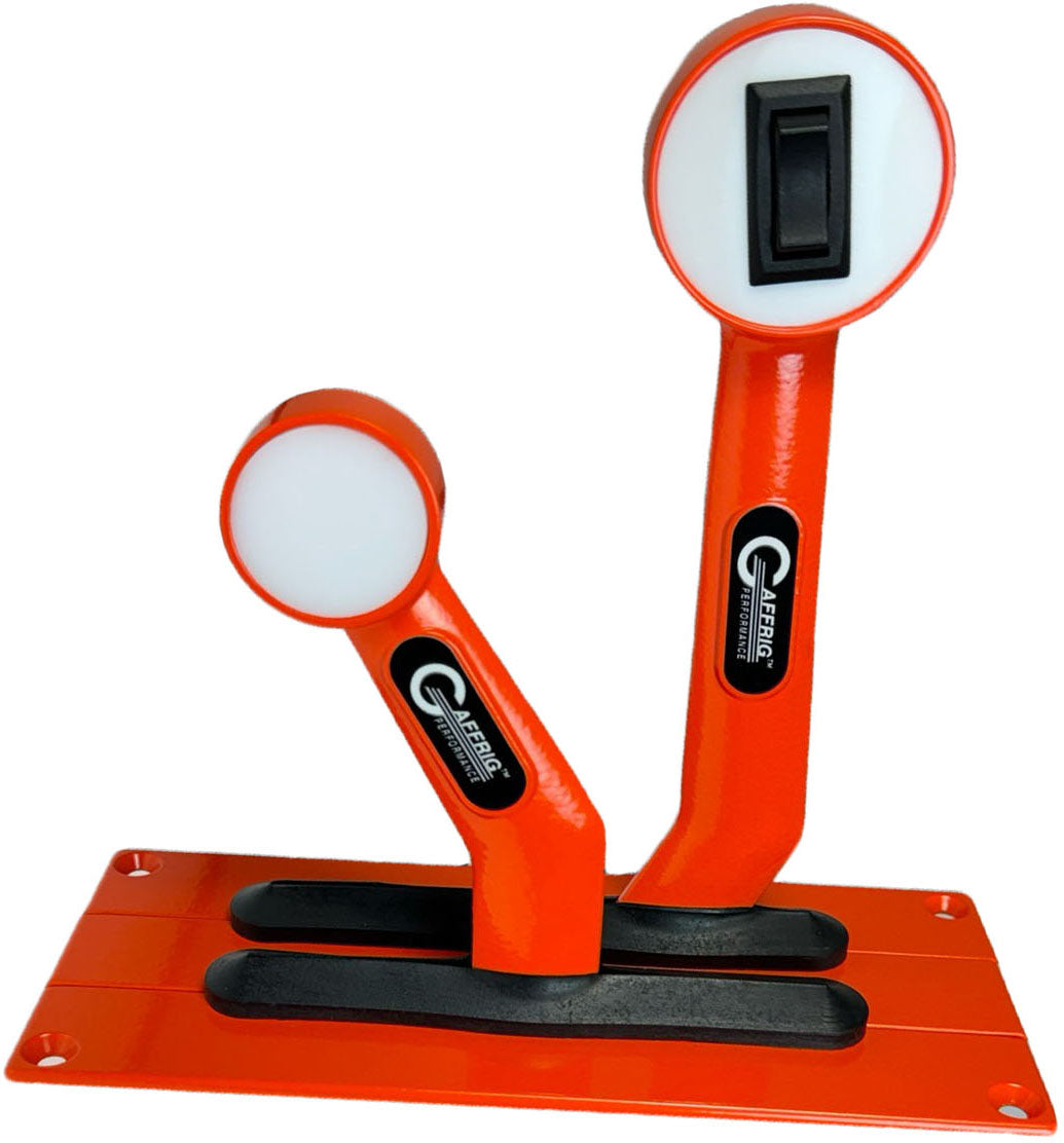 GAFFRIG PART #3208 CONTROL 2 HANDLE 1 SHIFT/ 1 THROTTLE/1 SWITCH ORANGE