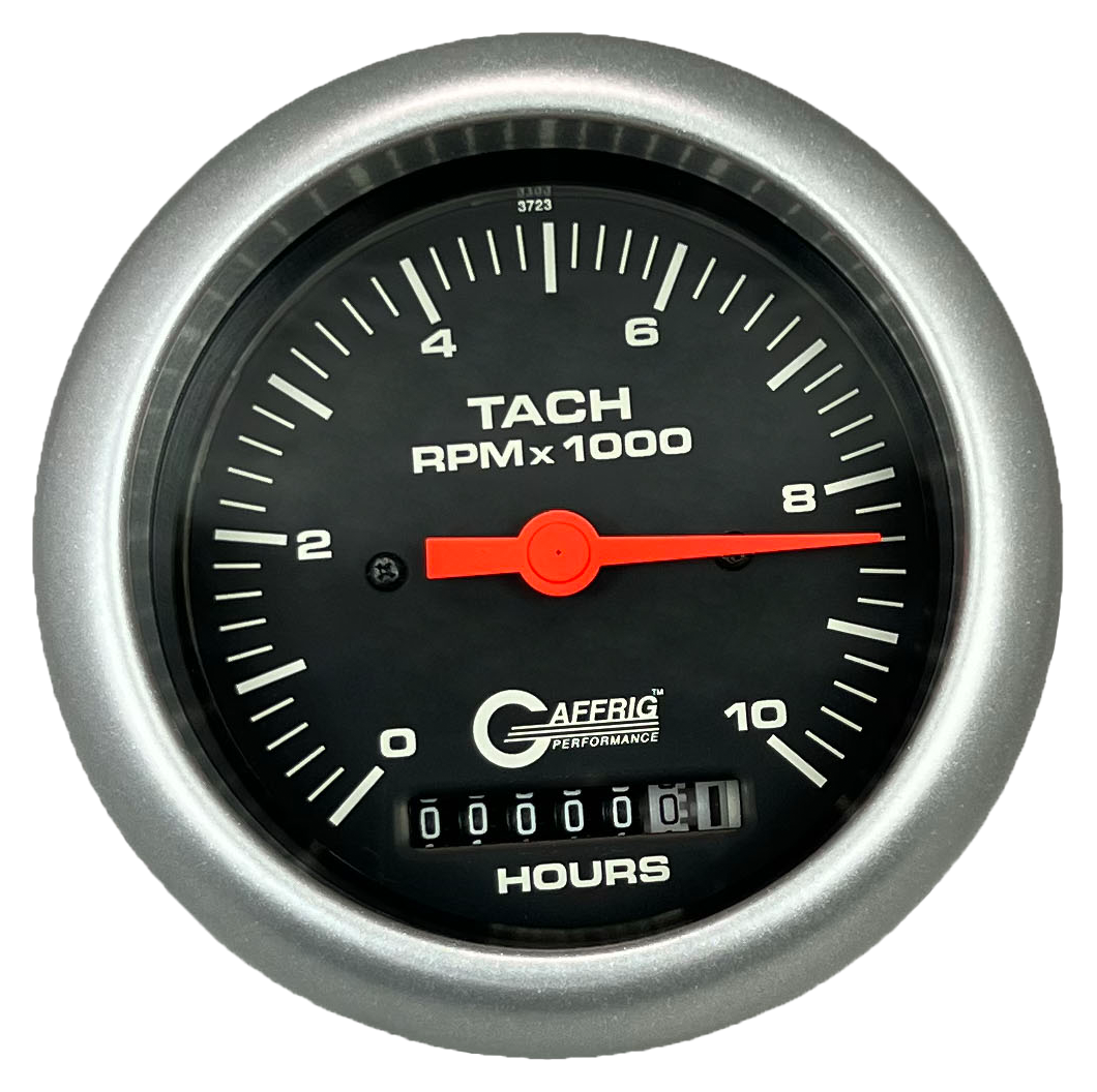 #4256 3 3/8 INCH ELECTRIC TACH/HOUR METER 0-10000 RPM BLACK Platinum / Step