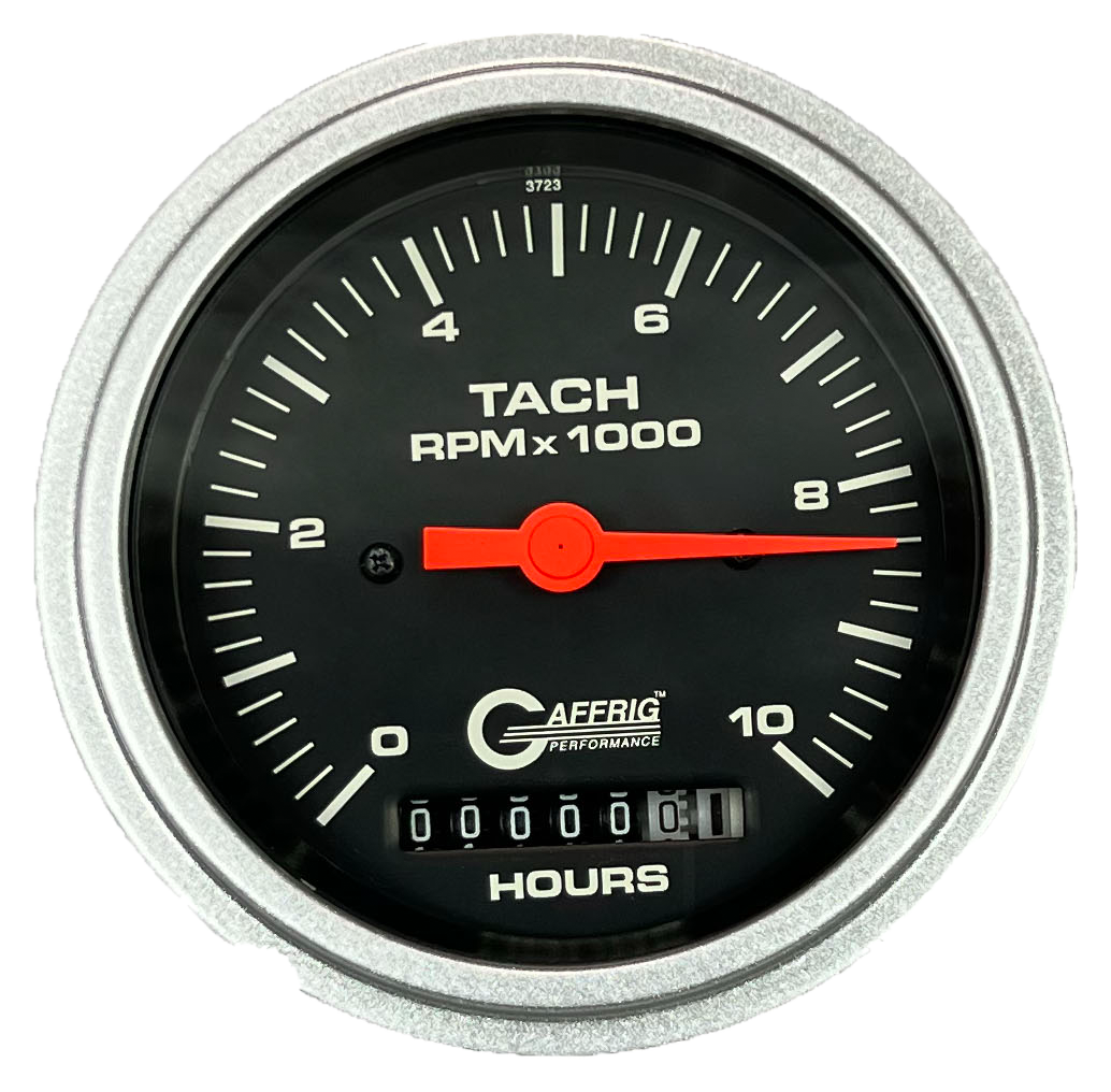 #4256 3 3/8 INCH ELECTRIC TACH/HOUR METER 0-10000 RPM BLACK Platinum / Step