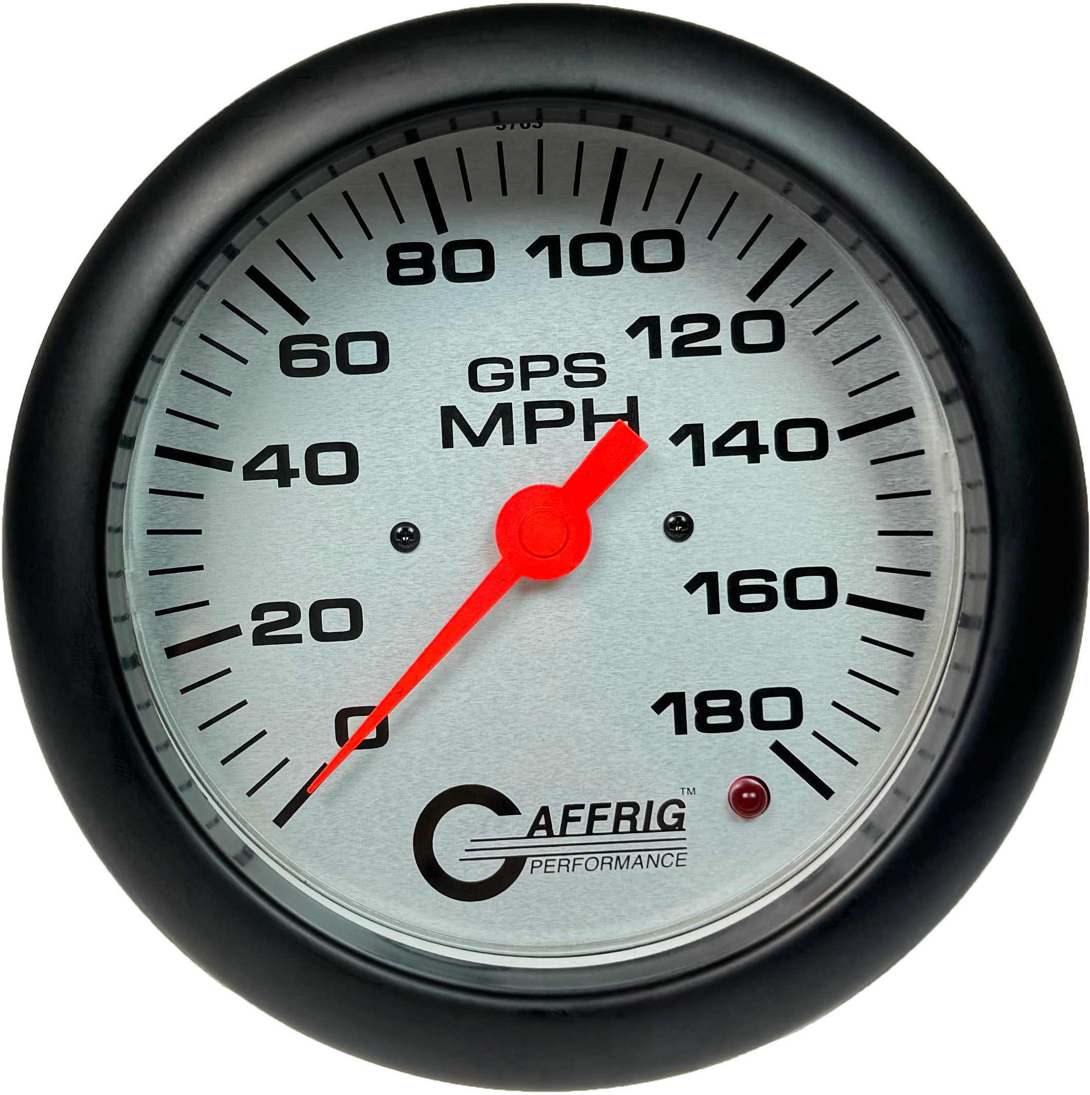 GAFFRIG PART #4551 4 5/8 INCH GPS ANALOG 180 MPH SPEEDOMETER GAUGE HEAD ONLY PLATINUM BLACK