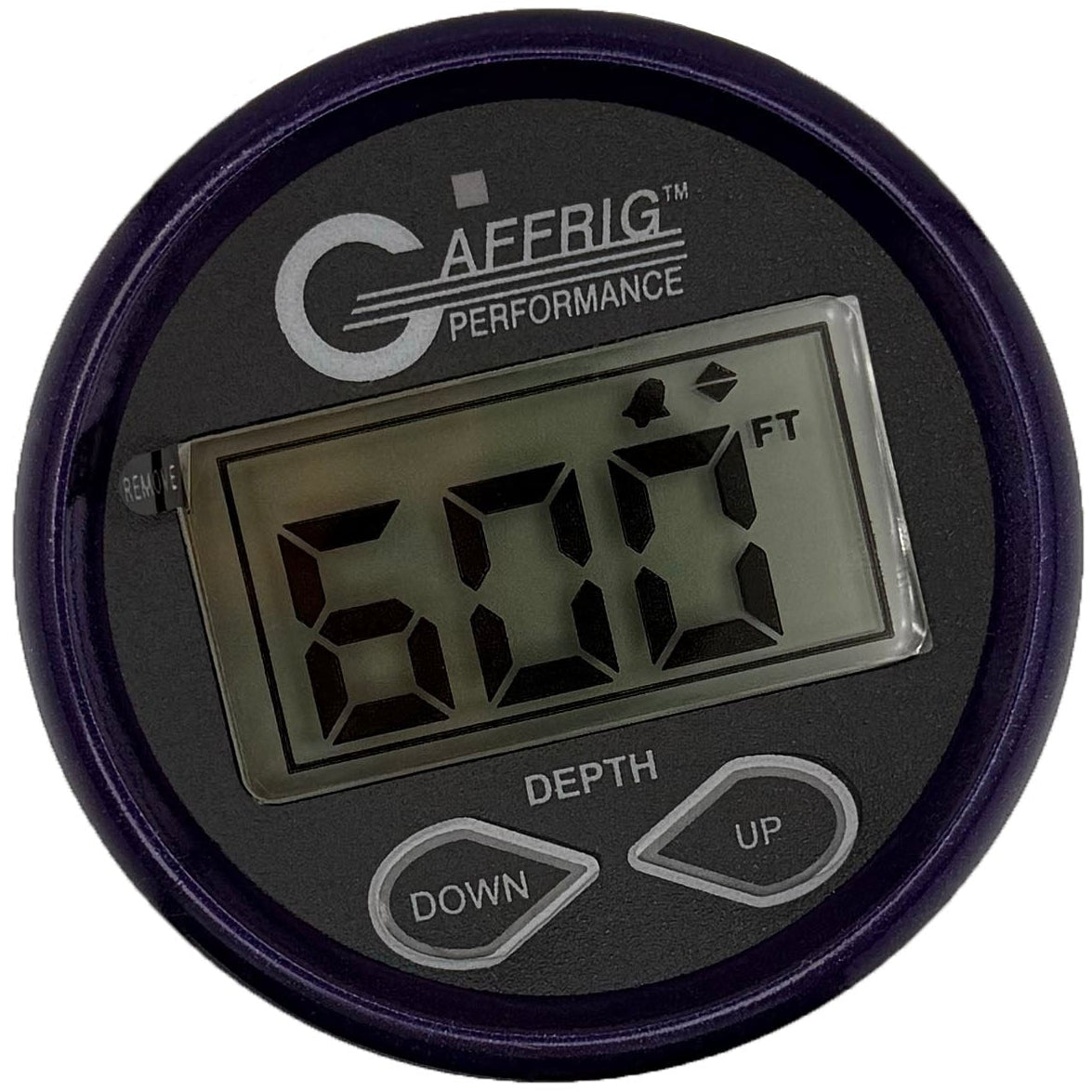 GAFFRIG PART #5003 2 INCH HIGH PERFORMANCE DIGITAL DEPTH SOUNDER MARINE BOAT GAUGE KIT BLACK W/ALARM - BLACK