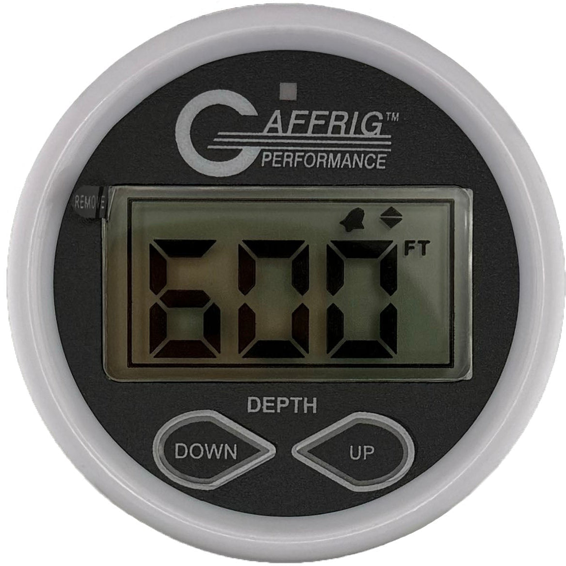 GAFFRIG PART #5003 2 INCH HIGH PERFORMANCE DIGITAL DEPTH SOUNDER MARINE BOAT GAUGE KIT BLACK W/ALARM - BLACK