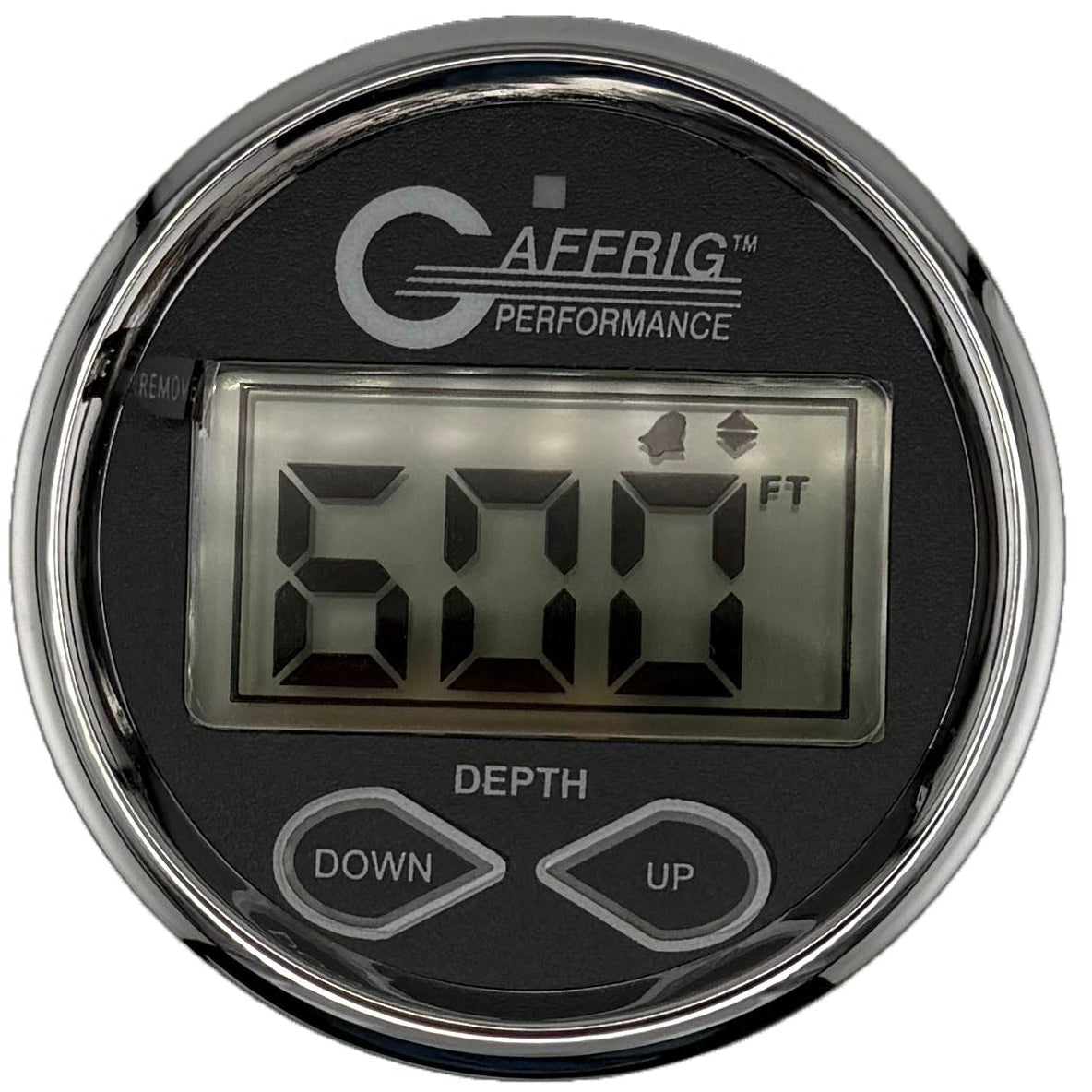 GAFFRIG PART #5003 2 INCH HIGH PERFORMANCE DIGITAL DEPTH SOUNDER MARINE BOAT GAUGE KIT BLACK W/ALARM - BLACK