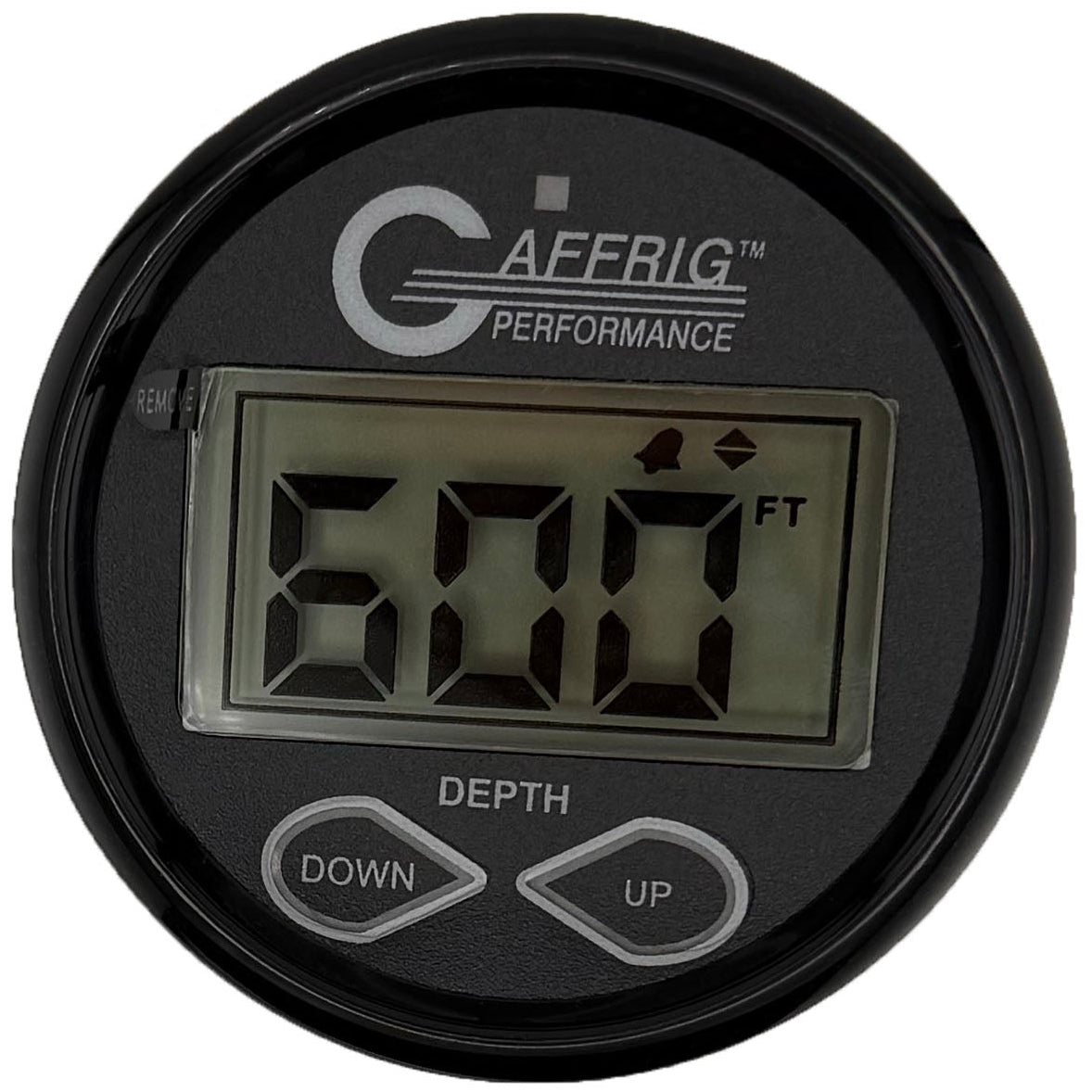 GAFFRIG PART #5003 2 INCH HIGH PERFORMANCE DIGITAL DEPTH SOUNDER MARINE BOAT GAUGE KIT BLACK W/ALARM - BLACK