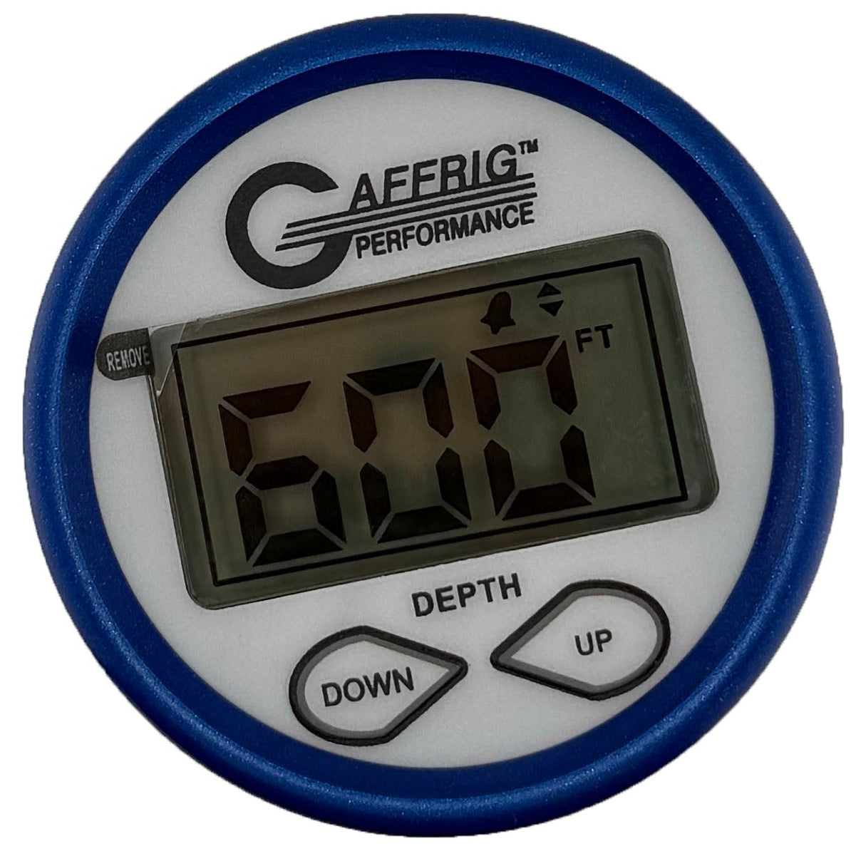 GAFFRIG PART #5005 2 INCH HIGH PERFORMANCE DIGITAL DEPTH SOUNDER MARINE BOAT GAUGE KIT WHITE W/ALARM - WHITE