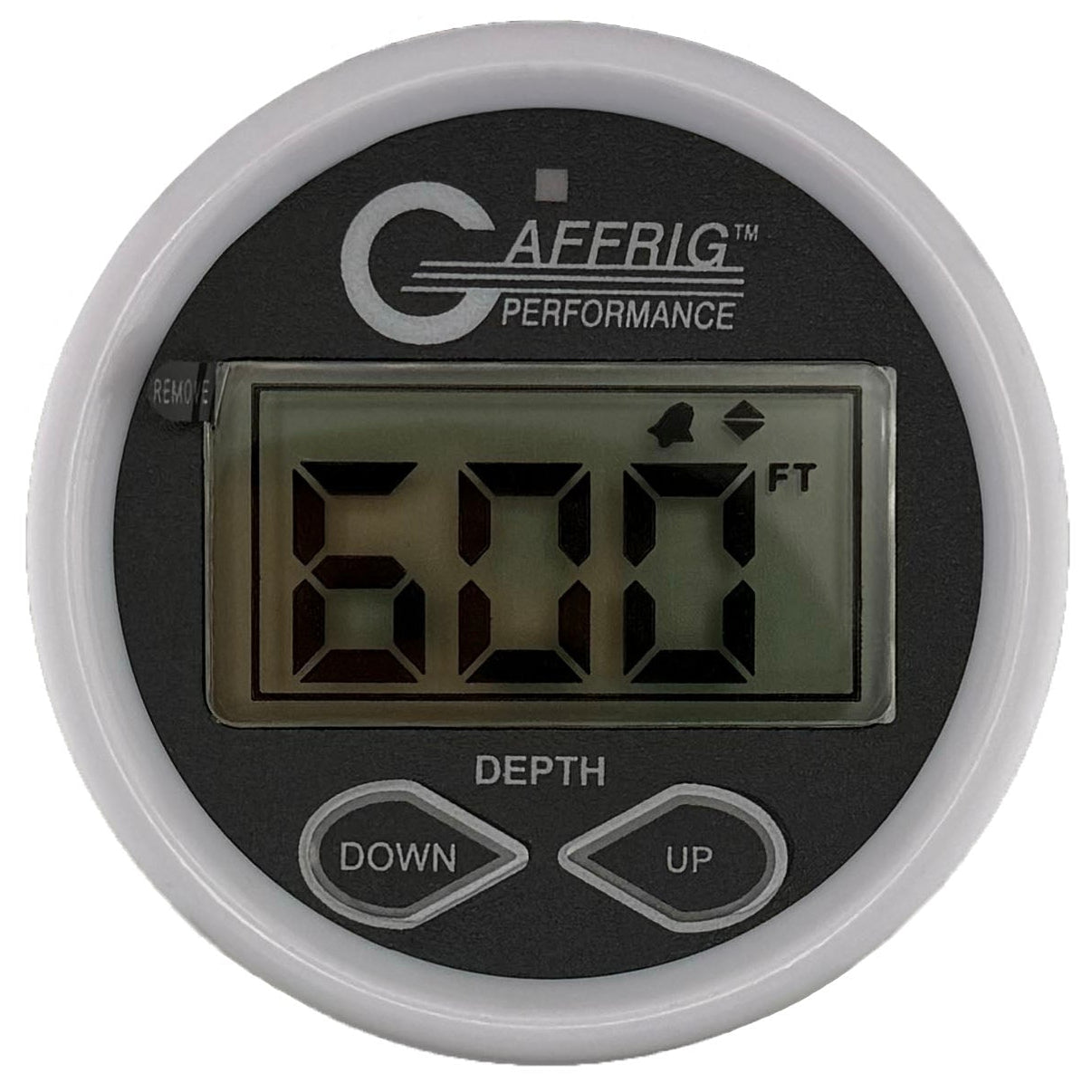 GAFFRIG PART #5007 2 INCH HIGH PERFORMANCE DIGITAL DEPTH SOUNDER MARINE BOAT GAUGE KIT-BLACK- W/ALARM AIR & WATER TEMP. AND TRANSDUCER