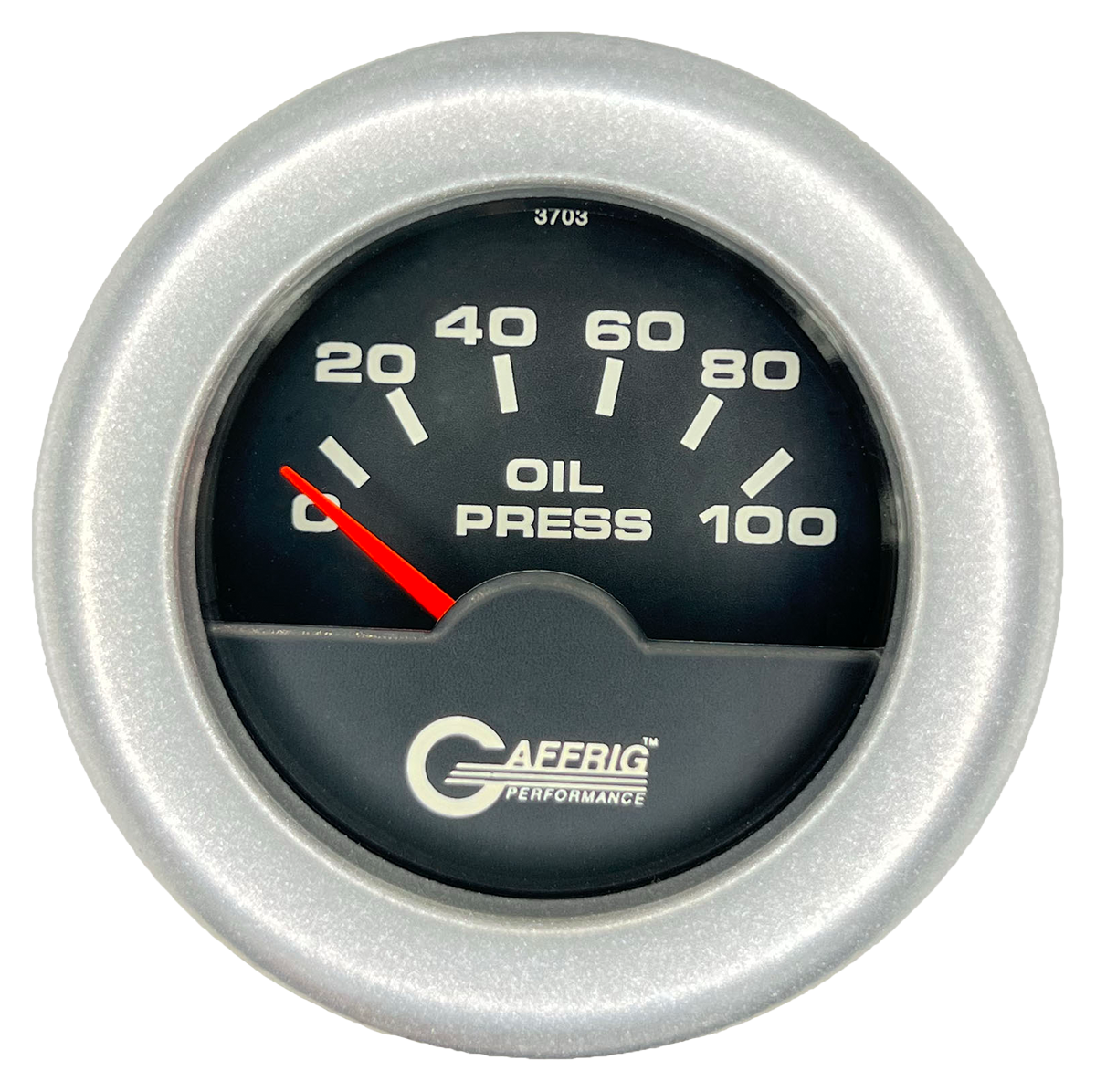 #5012 2 INCH ELECTRIC OIL PRESSURE 0-100 PSI Black Platinum / Step