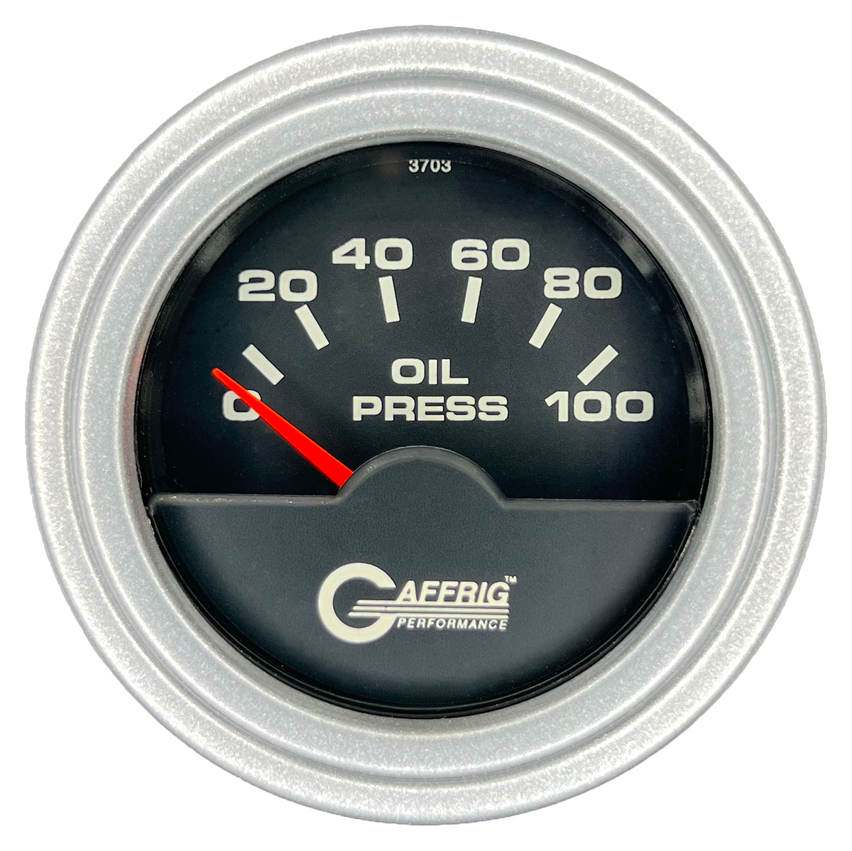 #5012 2 INCH ELECTRIC OIL PRESSURE 0-100 PSI Black Platinum / Step