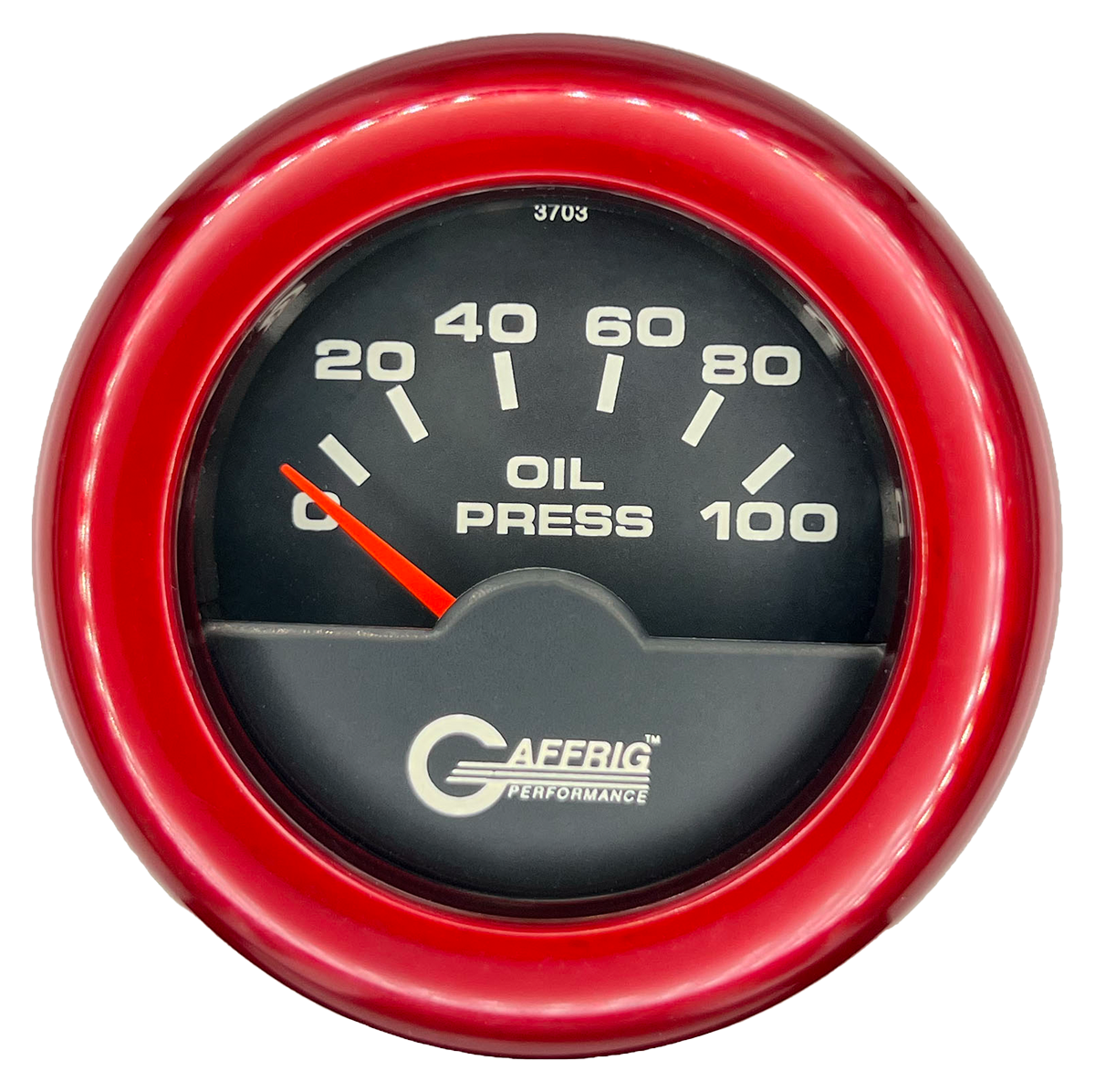 #5012 2 INCH ELECTRIC OIL PRESSURE 0-100 PSI Black Red / Step