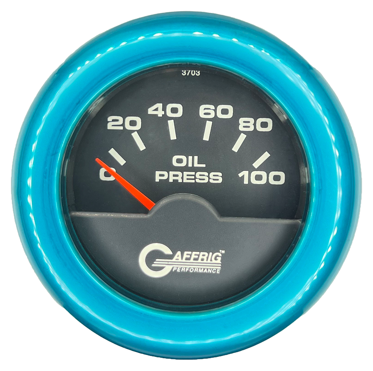 #5012 2 INCH ELECTRIC OIL PRESSURE 0-100 PSI Black Teal / Step