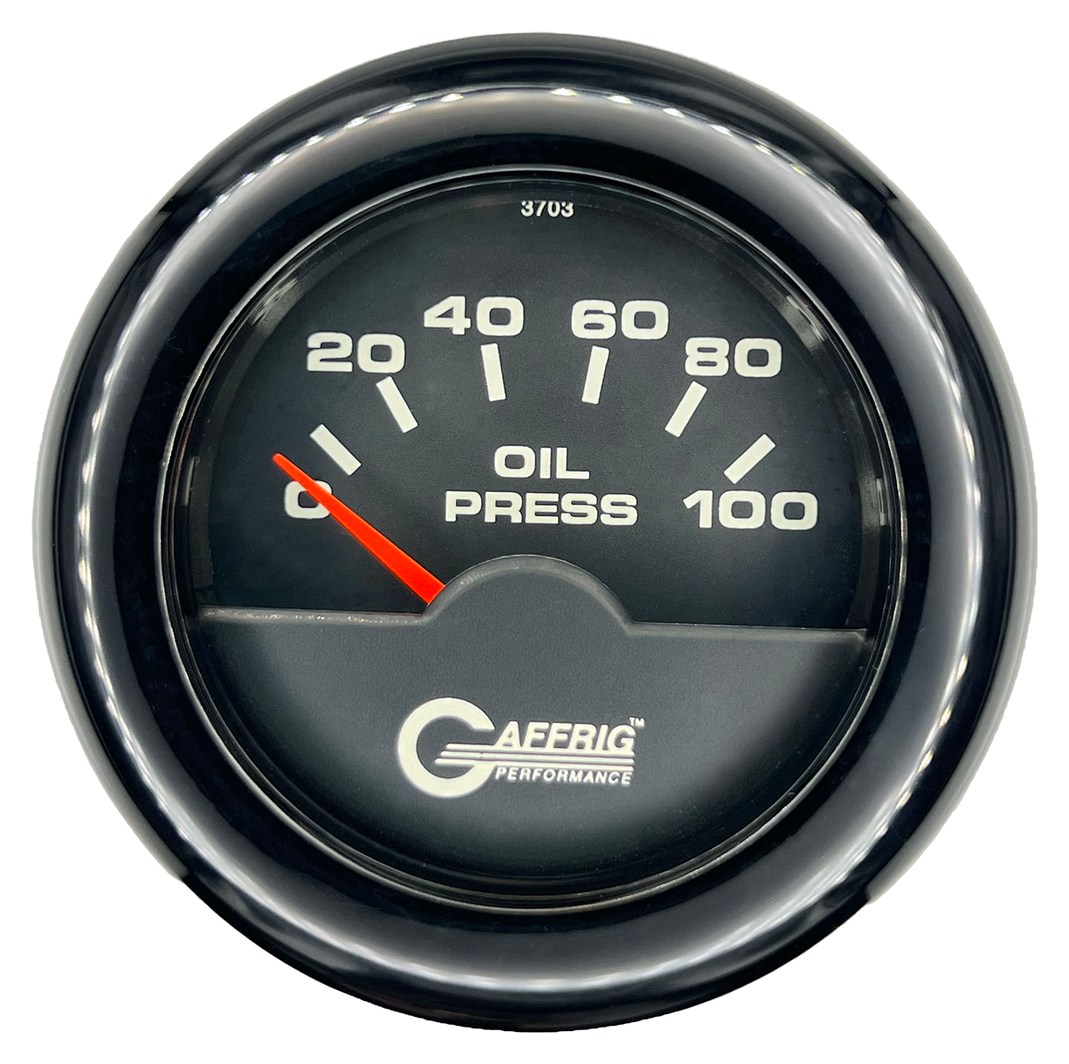 #5012 2 INCH ELECTRIC OIL PRESSURE 0-100 PSI Black Black / Fat