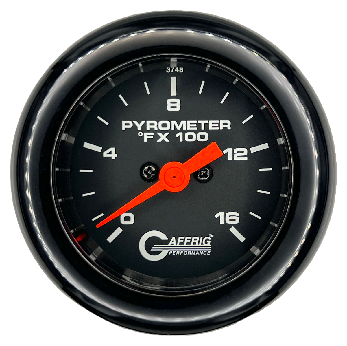 #5024 2 INCH ELECTRIC PYROMETER 0-1600 F Black Black / Fat