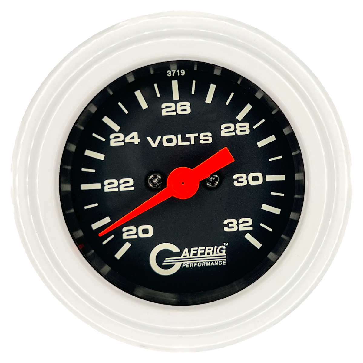 #5038 2 INCH ELECTRIC VOLTMETER 16-32 VOLT  Black White / Step