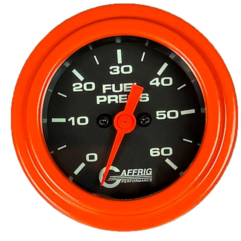 GAFFRIG PART #5050 2 INCH ELECTRIC FUEL PRESSURE MARINE BOAT GAUGE 0-60 PSI - BLACK