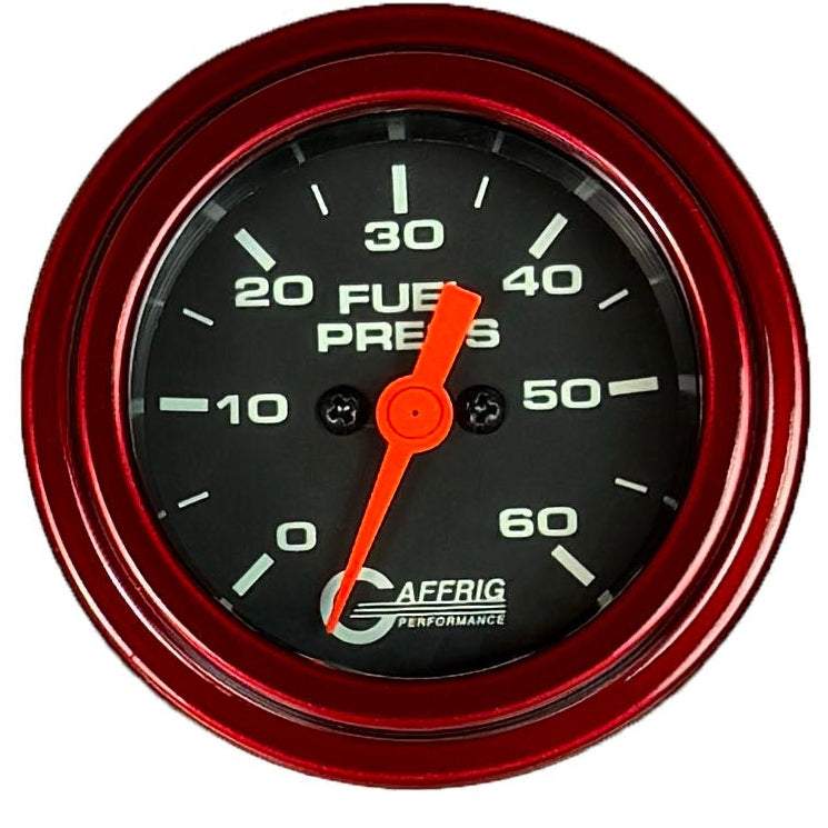 GAFFRIG PART #5050 2 INCH ELECTRIC FUEL PRESSURE MARINE BOAT GAUGE 0-60 PSI - BLACK