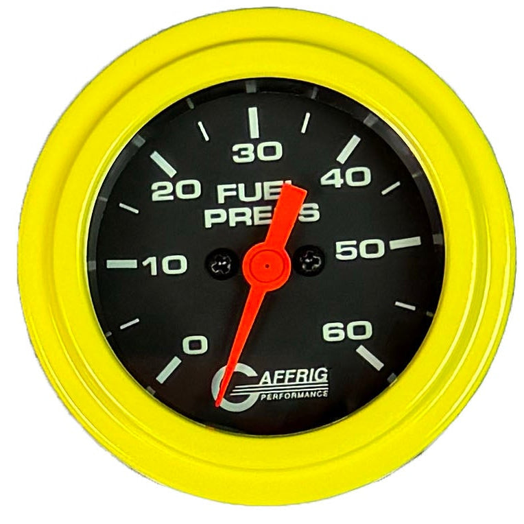 GAFFRIG PART #5050 2 INCH ELECTRIC FUEL PRESSURE MARINE BOAT GAUGE 0-60 PSI - BLACK