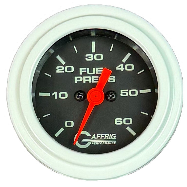 GAFFRIG PART #5050 2 INCH ELECTRIC FUEL PRESSURE MARINE BOAT GAUGE 0-60 PSI - BLACK