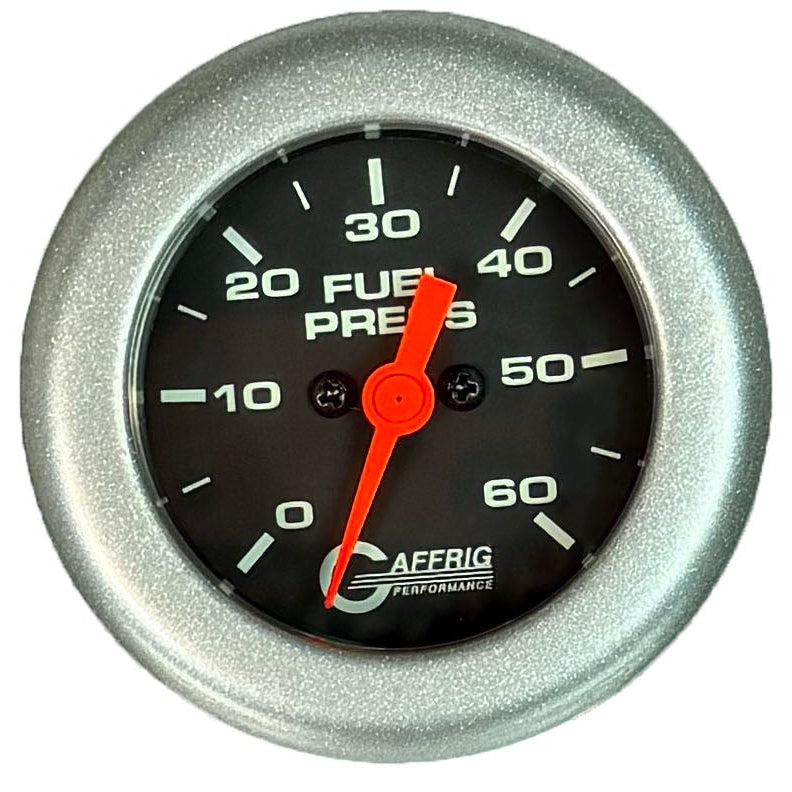 GAFFRIG PART #5050 2 INCH ELECTRIC FUEL PRESSURE MARINE BOAT GAUGE 0-60 PSI - BLACK