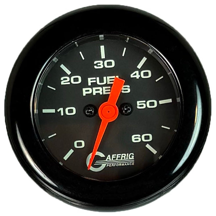 GAFFRIG PART #5050 2 INCH ELECTRIC FUEL PRESSURE MARINE BOAT GAUGE 0-60 PSI - BLACK