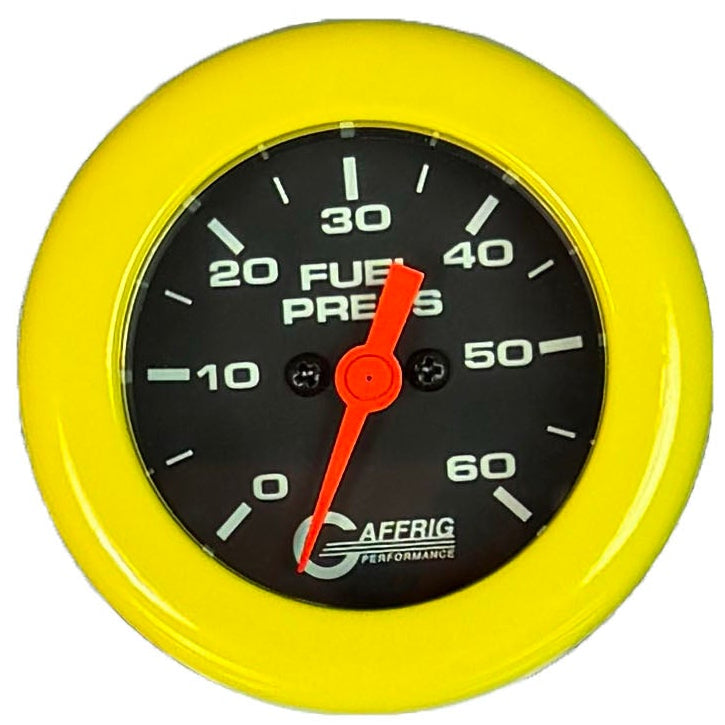 GAFFRIG PART #5050 2 INCH ELECTRIC FUEL PRESSURE MARINE BOAT GAUGE 0-60 PSI - BLACK