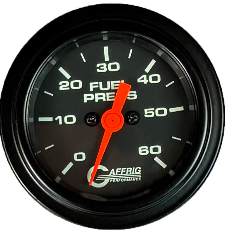 GAFFRIG PART #5050 2 INCH ELECTRIC FUEL PRESSURE MARINE BOAT GAUGE 0-60 PSI - BLACK