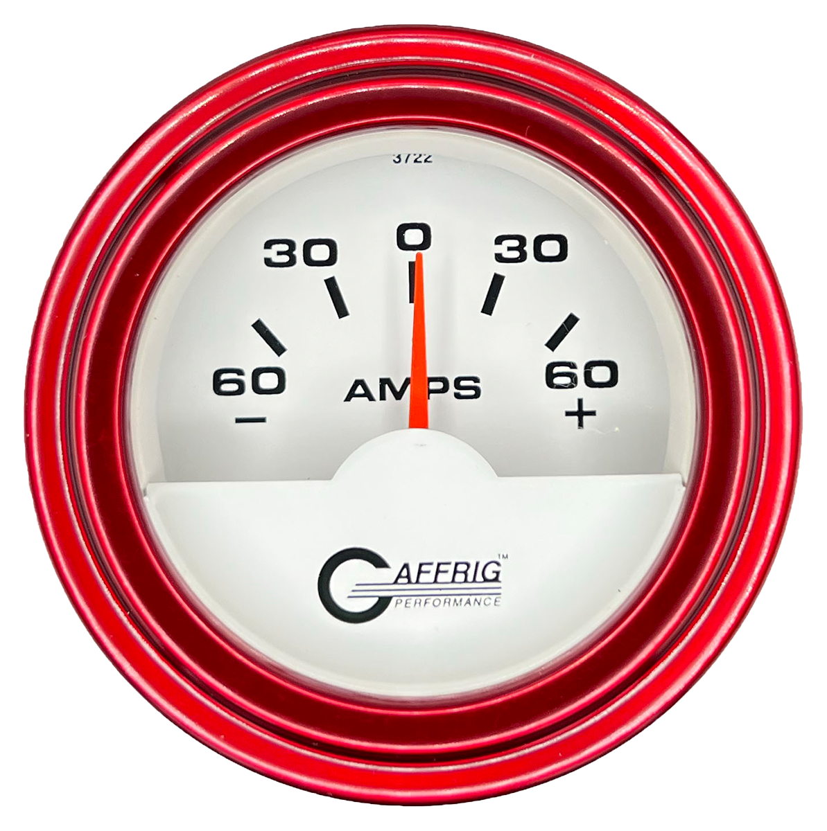 #5500 2 INCH ELECTRIC AMMETER -60/+60 AMP White Red / Step