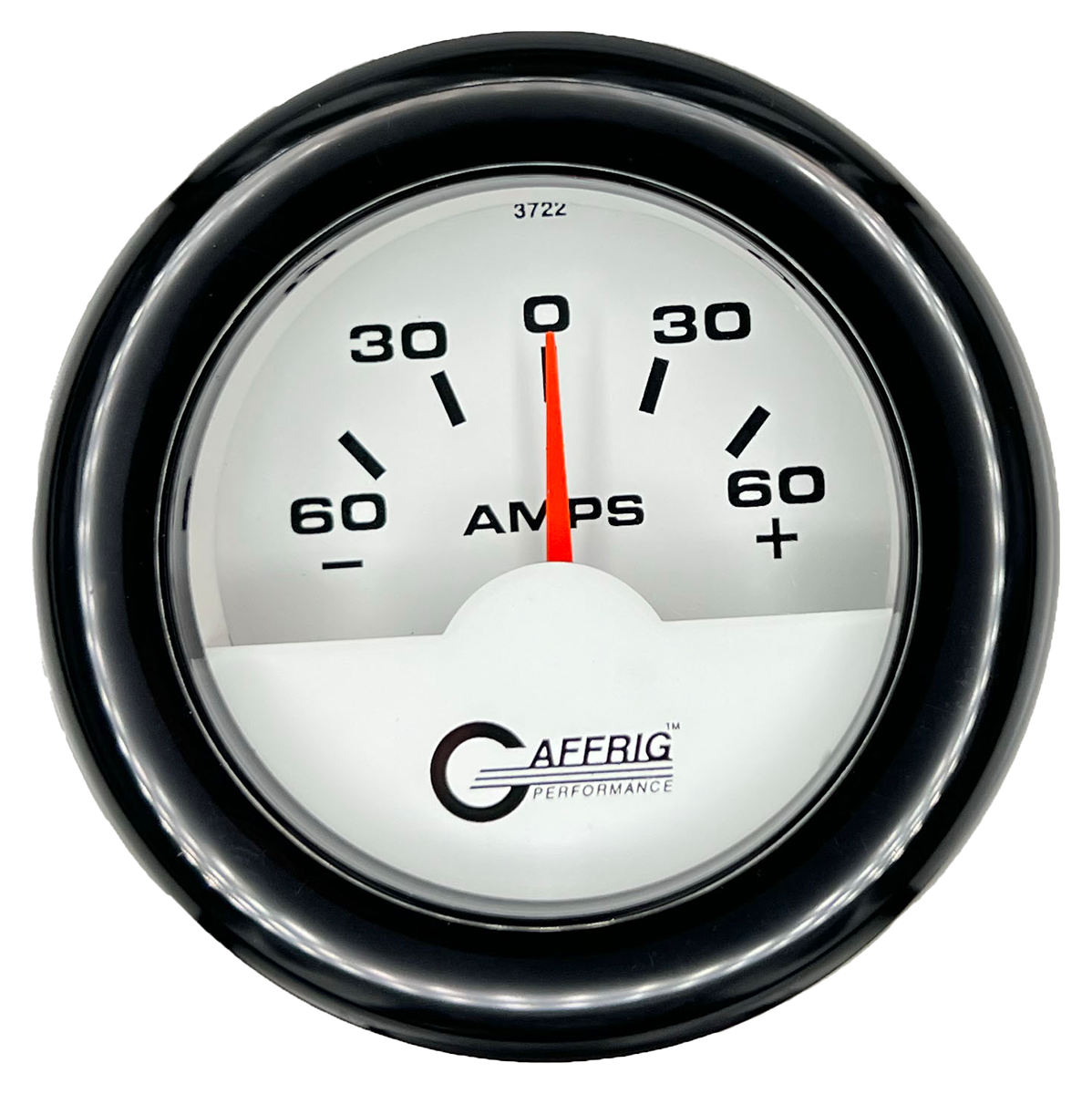#5500 2 INCH ELECTRIC AMMETER -60/+60 AMP White Black / Step