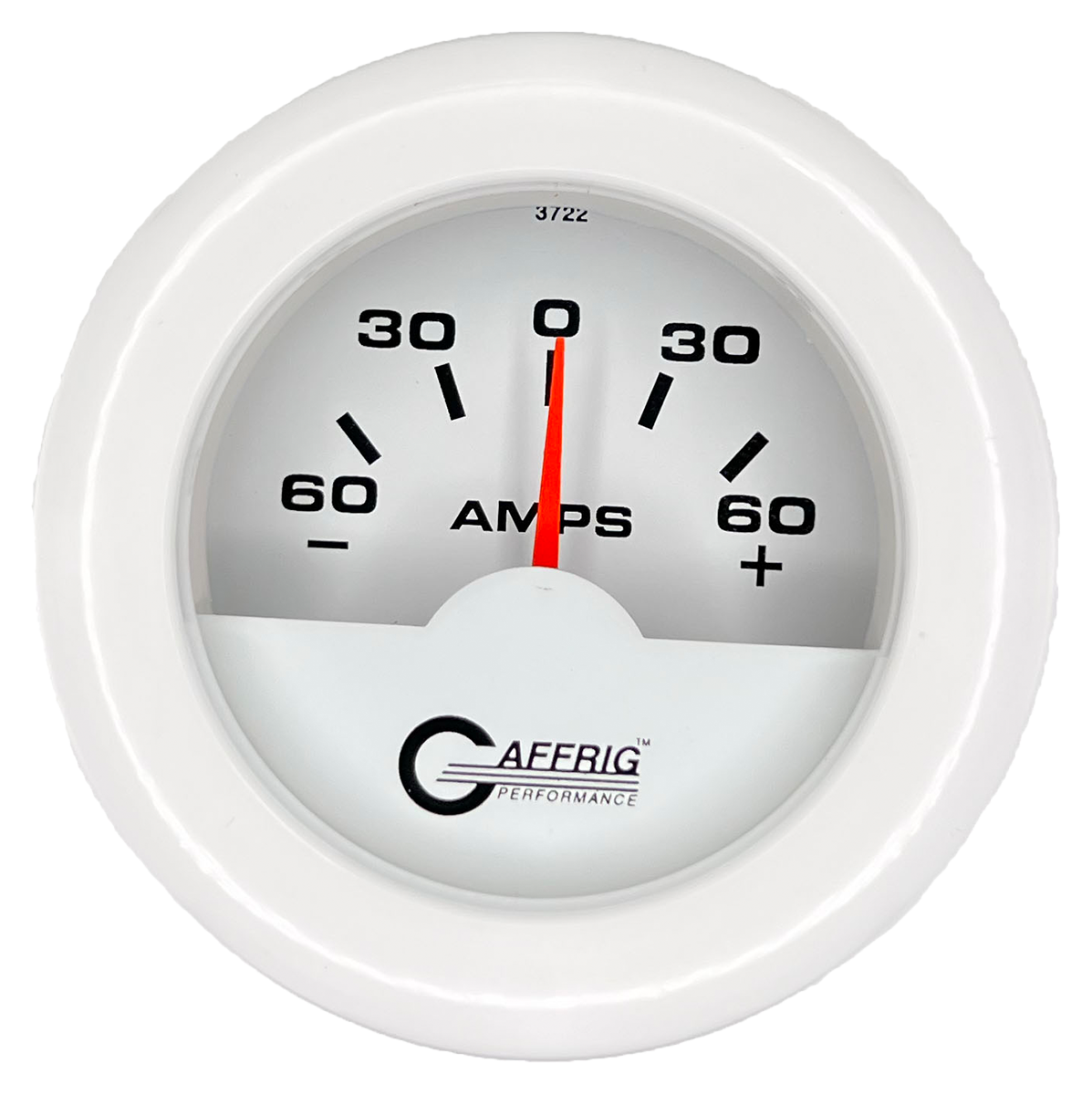 #5500 2 INCH ELECTRIC AMMETER -60/+60 AMP White White / Fat