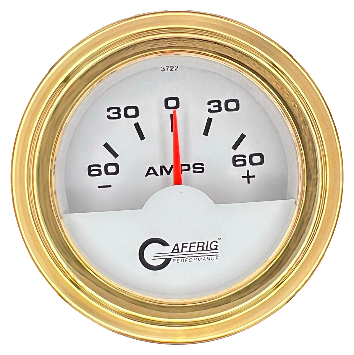 #5500 2 INCH ELECTRIC AMMETER -60/+60 AMP White Gold / Step