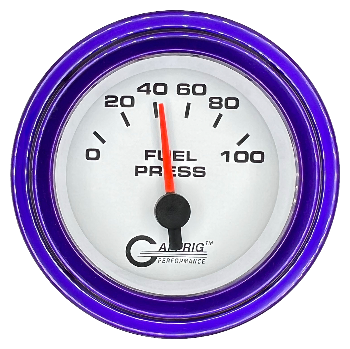 #5504 2 INCH ELECTRIC FUEL PRESS. 0-100 PSI White Purple / Step