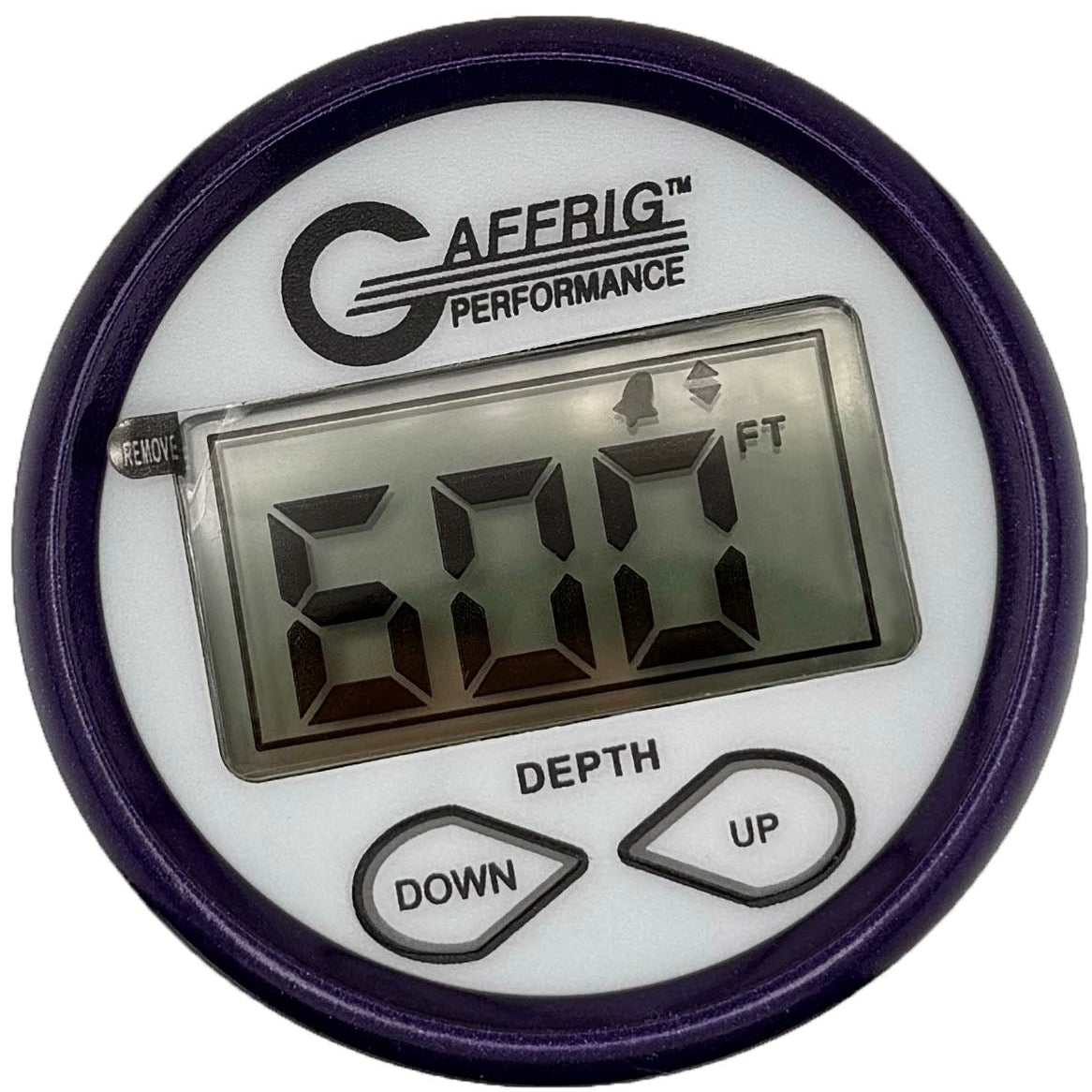 GAFFRIG PART #5507 2 INCH HIGH PERFORMANCE DIGITAL DEPTH SOUNDER MARINE BOAT GAUGE KIT WHITE W/ALARM AIR & WATER TEMPERATURE AND TRANSDUCER