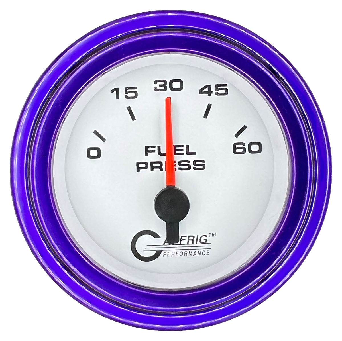 #5508 2 INCH ELECTRIC FUEL PRESS. 0-60 PSI White Purple / Step