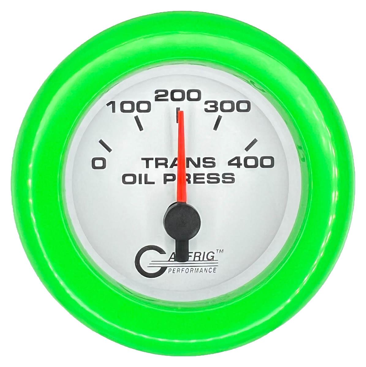 #5529 2 INCH ELECTRIC TRANS. PRESSURE 0-400 PSI White Lime Green / Step