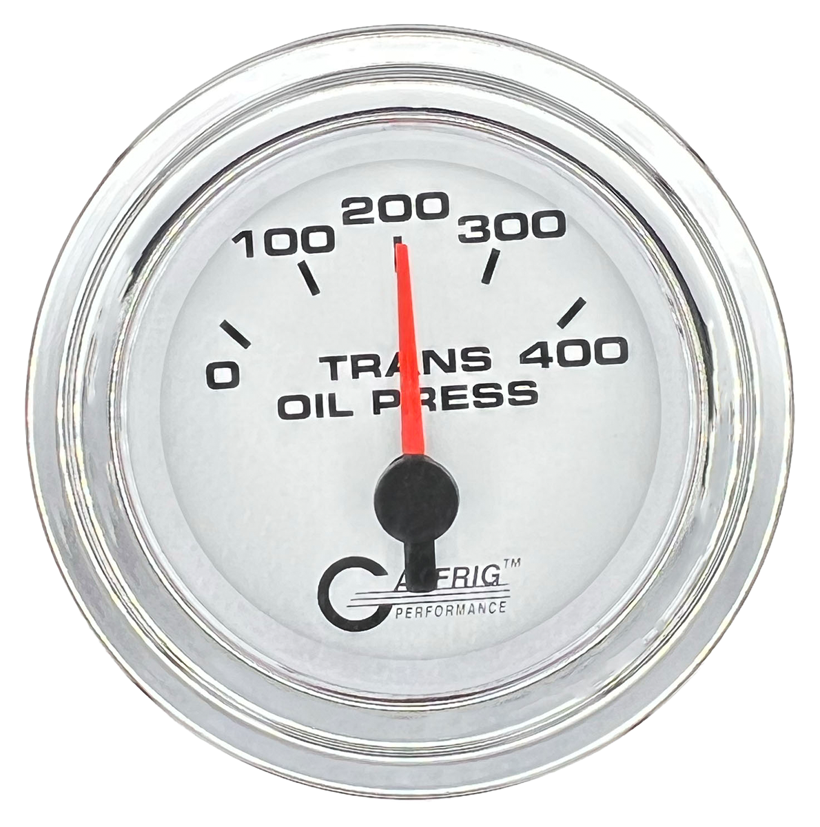 #5529 2 INCH ELECTRIC TRANS. PRESSURE 0-400 PSI White Chrome / Step