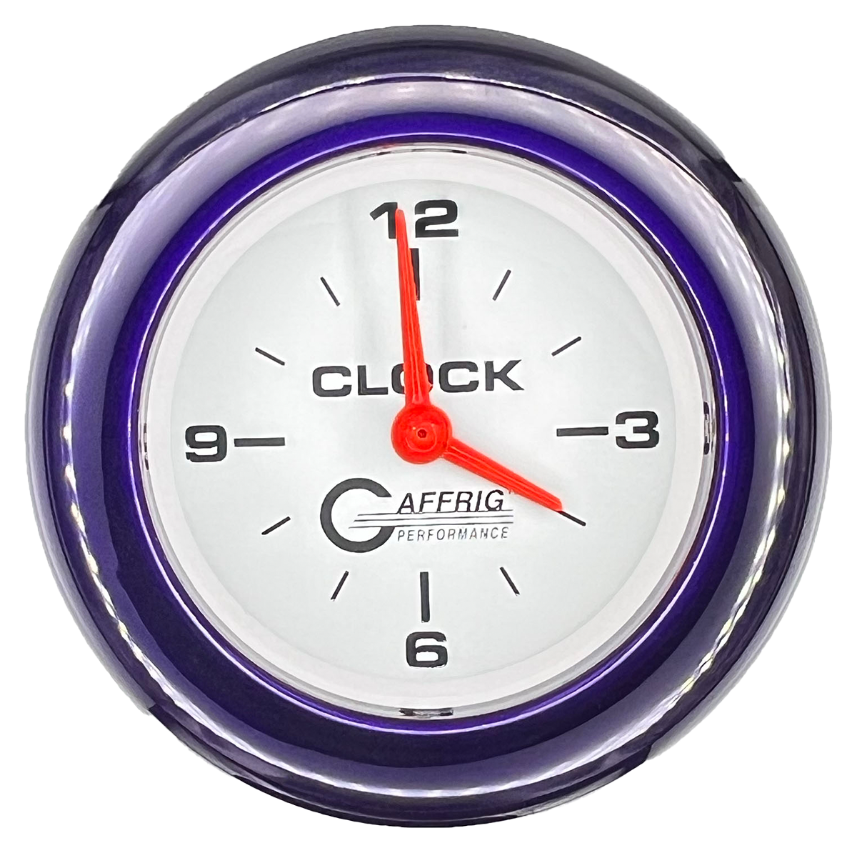 #5554 2 INCH ELECTRIC CLOCK WHITE Purple / Step