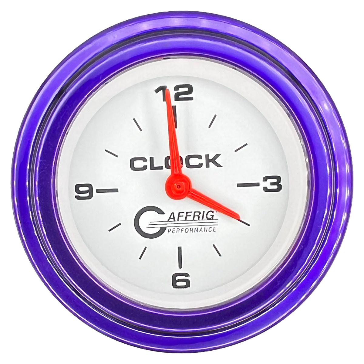 #5554 2 INCH ELECTRIC CLOCK WHITE Purple / Step