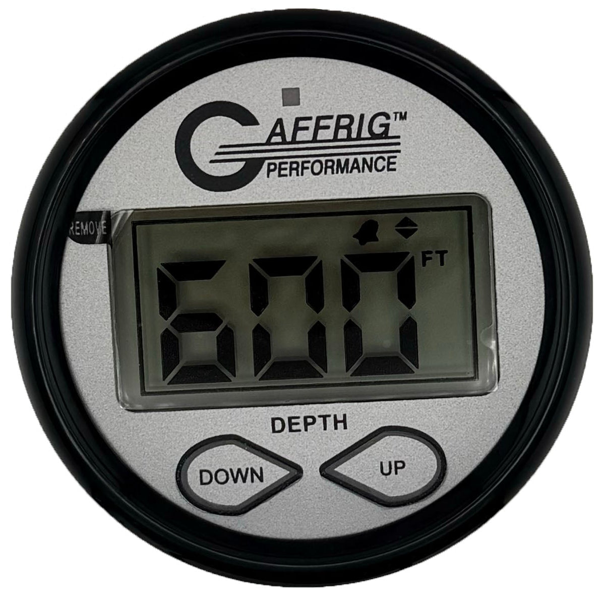 GAFFRIG PART #5801 2 INCH HIGH PERFORMANCE DIGITAL DEPTH SOUNDER MARINE BOAT GAUGE KIT-PLATINUM W/ALARM