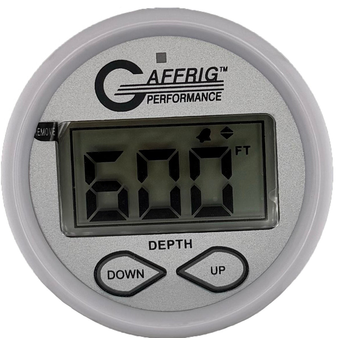 GAFFRIG PART #5801 2 INCH HIGH PERFORMANCE DIGITAL DEPTH SOUNDER MARINE BOAT GAUGE KIT-PLATINUM W/ALARM