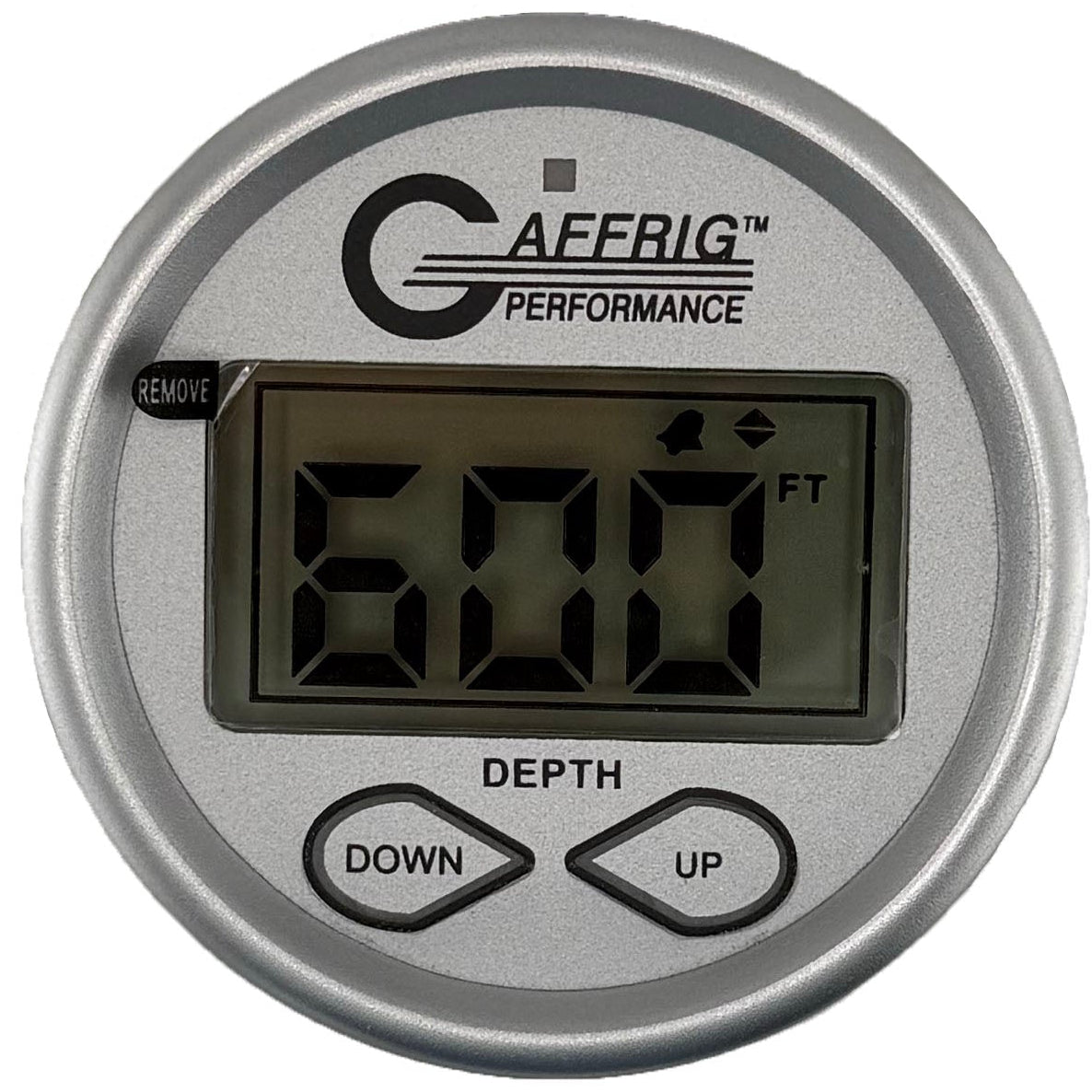 GAFFRIG PART #5801 2 INCH HIGH PERFORMANCE DIGITAL DEPTH SOUNDER MARINE BOAT GAUGE KIT-PLATINUM W/ALARM