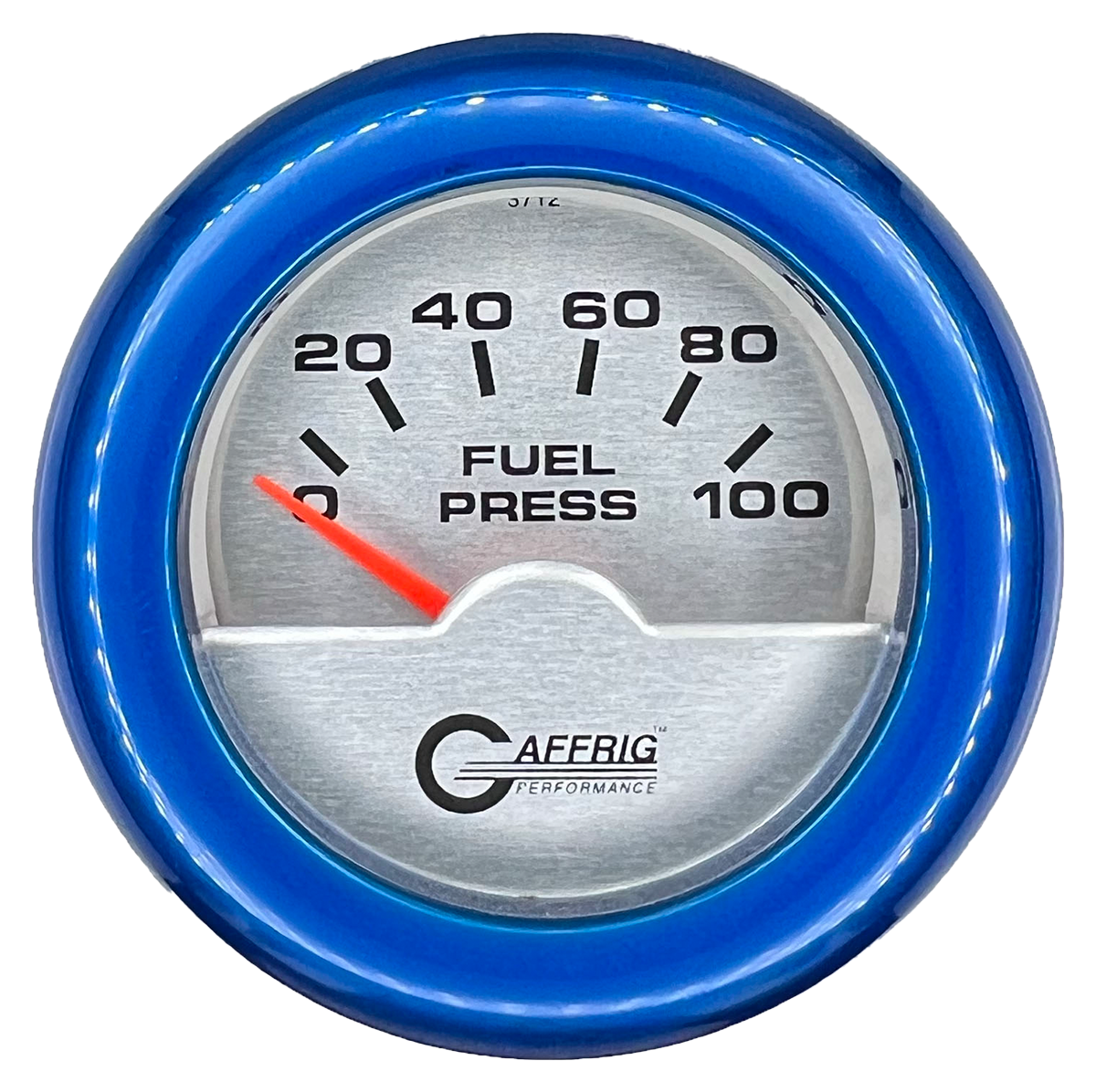 #5804 2 INCH ELECTRIC FUEL PRESS. 0-100 PSI PLATINUM Blue / Step