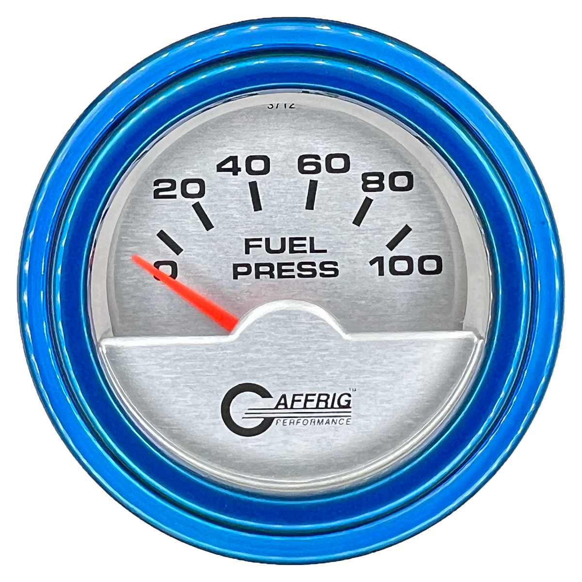 #5804 2 INCH ELECTRIC FUEL PRESS. 0-100 PSI PLATINUM Blue / Step