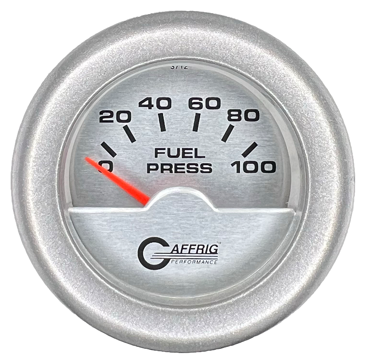 #5804 2 INCH ELECTRIC FUEL PRESS. 0-100 PSI PLATINUM Platinum / Fat