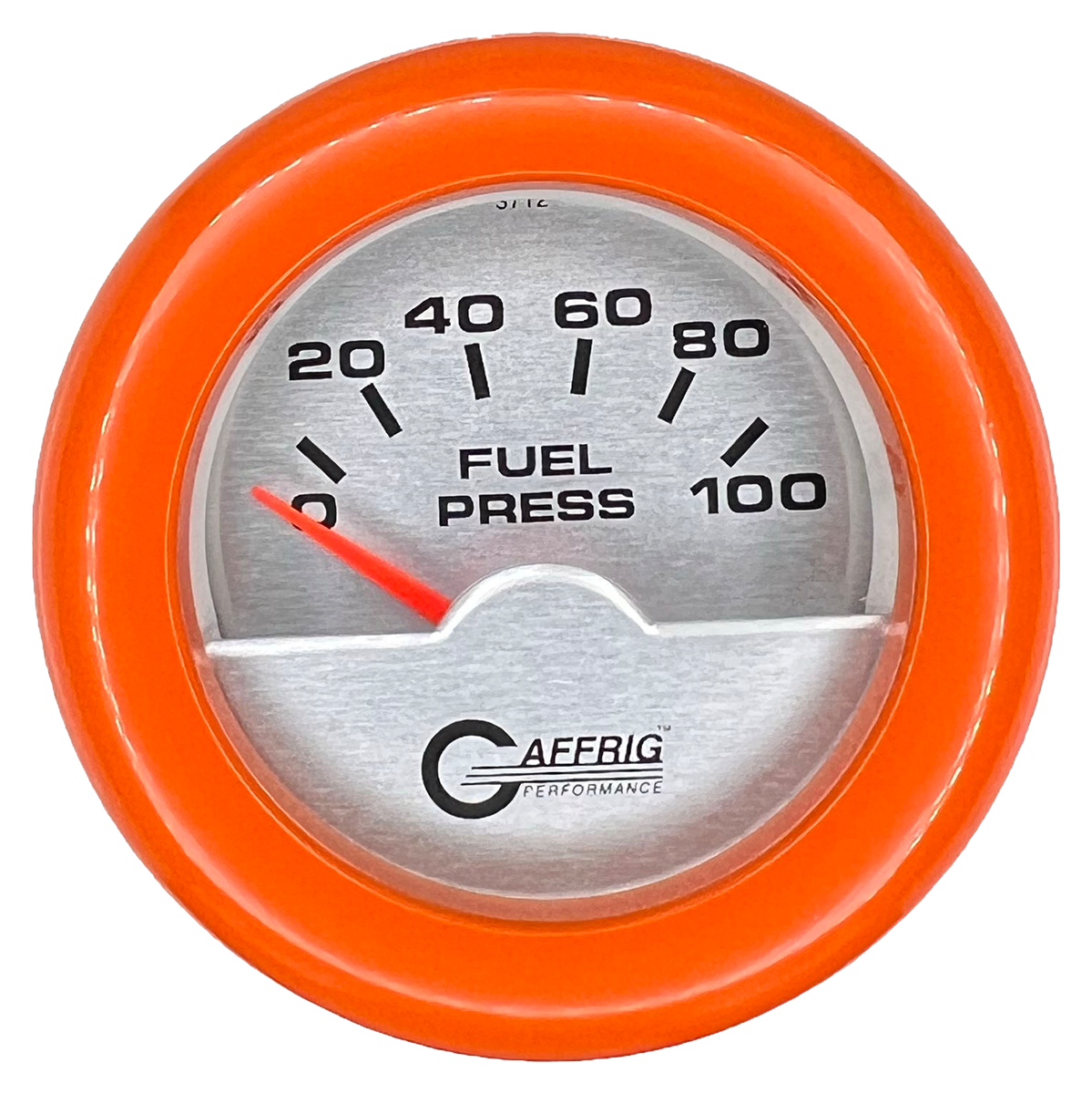 #5804 2 INCH ELECTRIC FUEL PRESS. 0-100 PSI PLATINUM Orange / Step